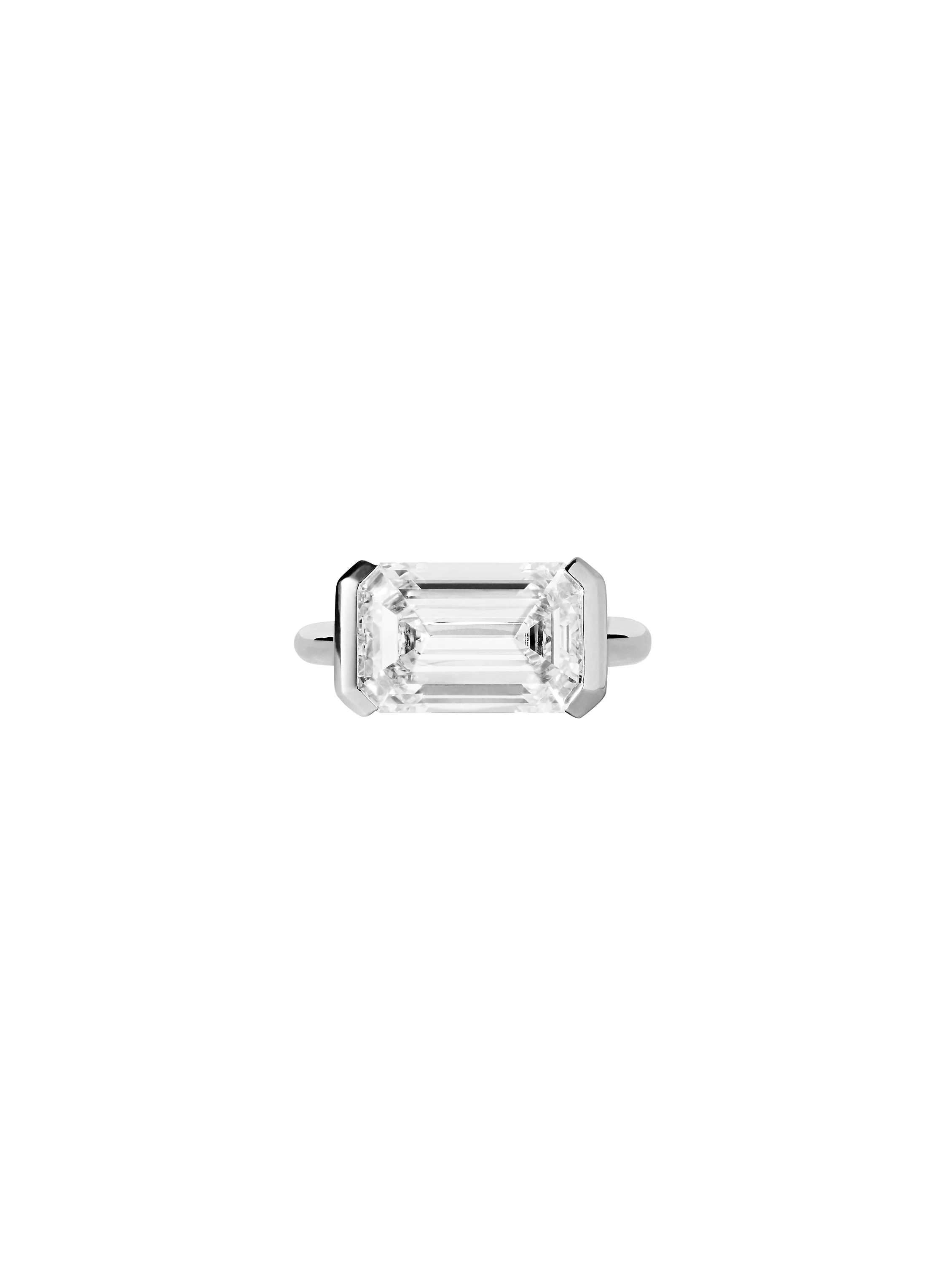 Dorsey - 14K INES EMERALD - CUT RING IN LAB DIAMOND