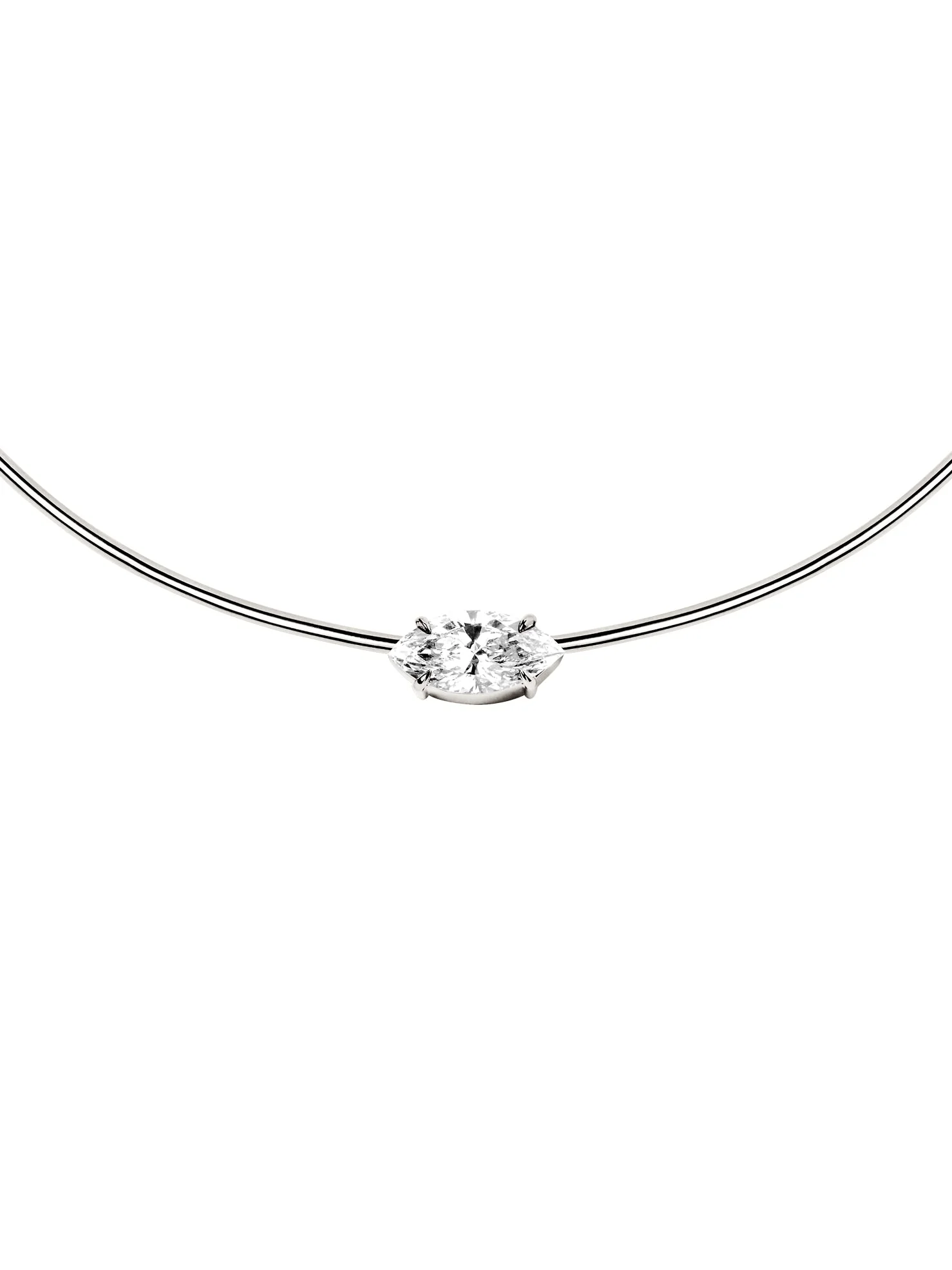Dorsey - 14K ROWE MARQUISE - CUT COLLAR IN 3 CTS LAB DIAMOND - Image 2