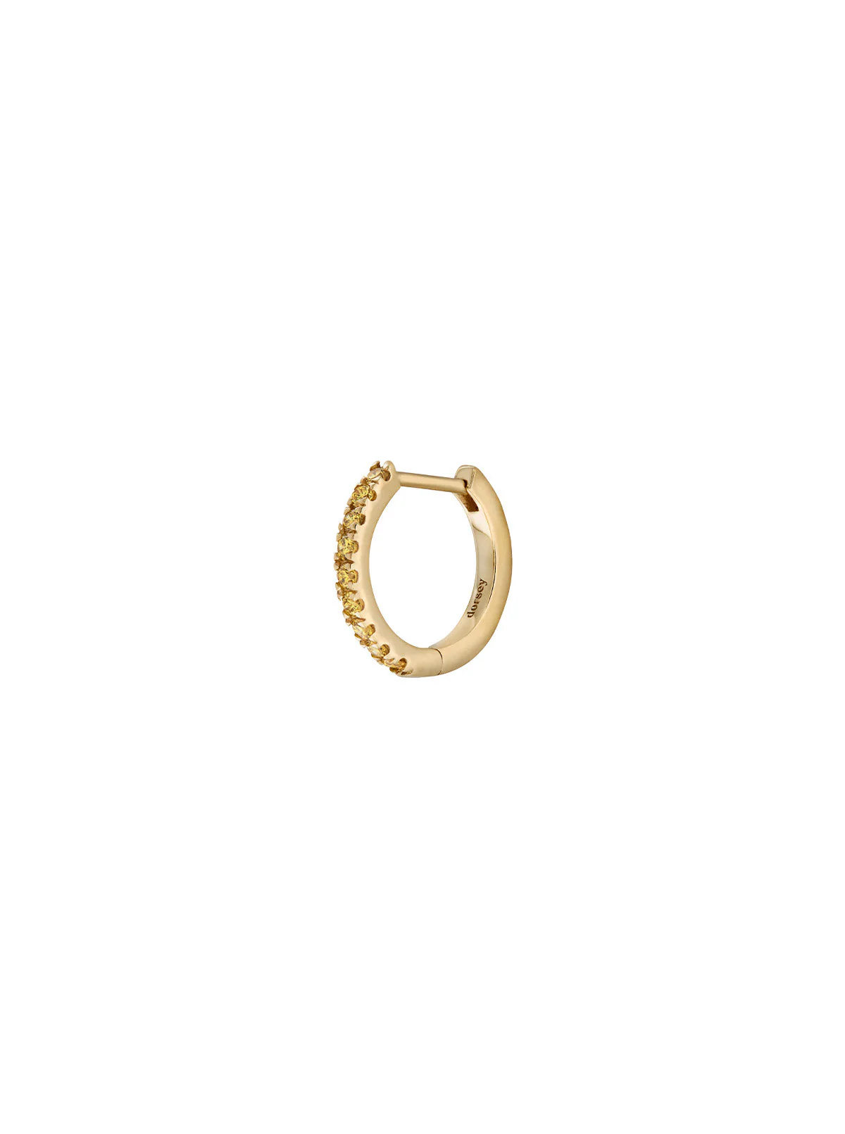 Dorsey - 14K PAVÉ HUGGIE EARRING IN LAB YELLOW DIAMOND - Image 2
