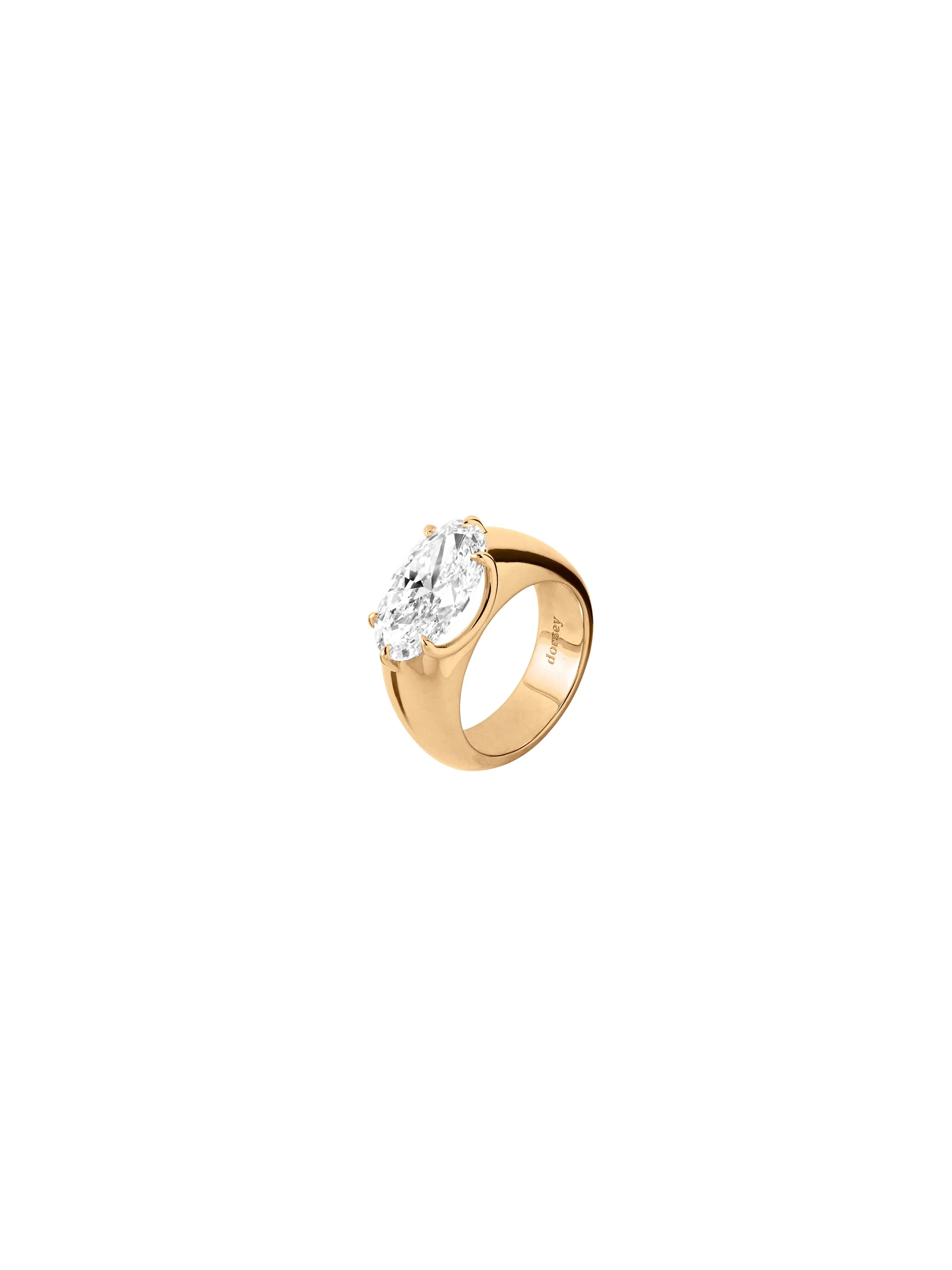 Dorsey - 14K RHYS OVAL - CUT PINKY RING IN LAB DIAMOND - Image 2