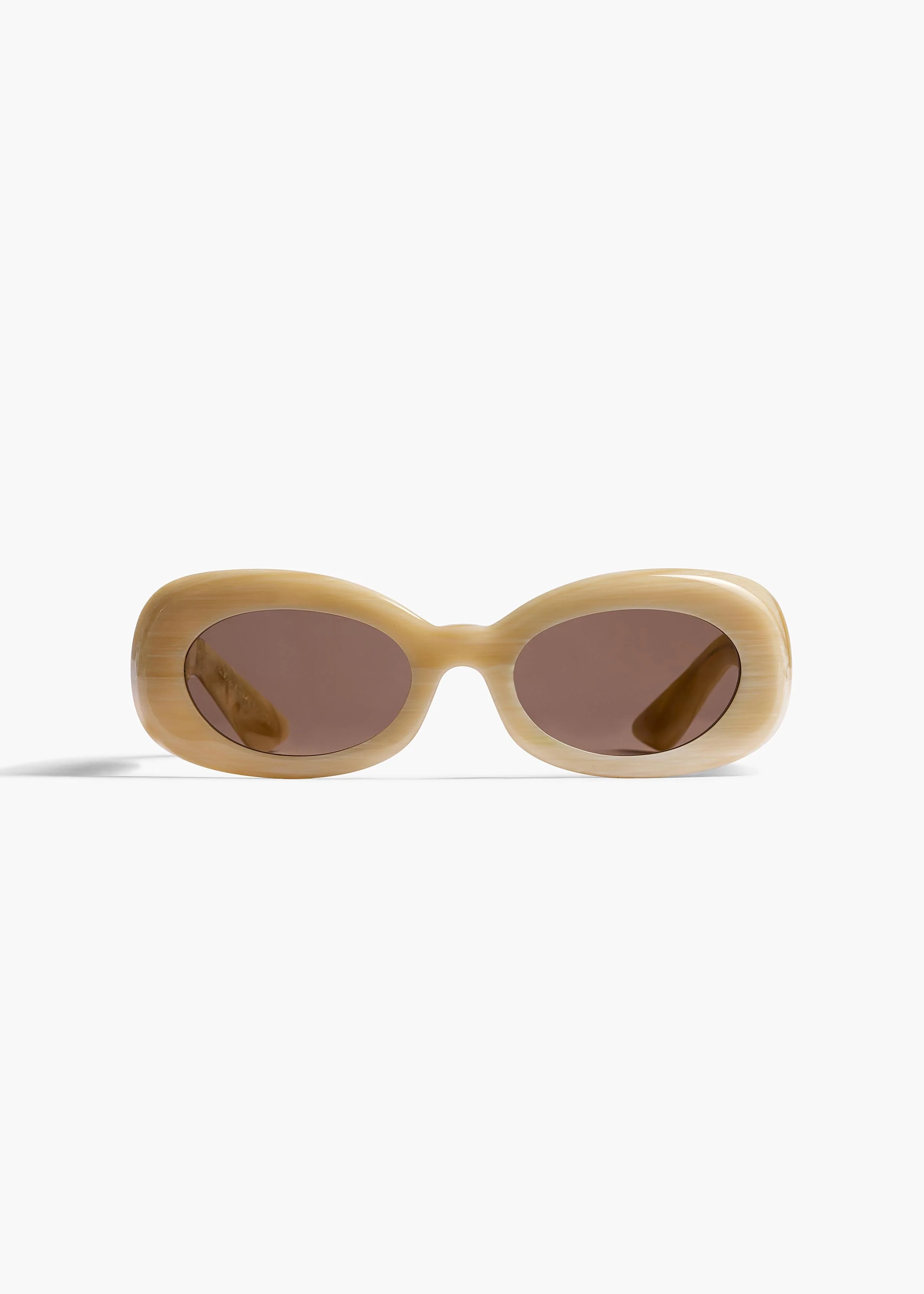 Khaite - x Oliver Peoples 1992C in Beige Silk and Brown - Image 5
