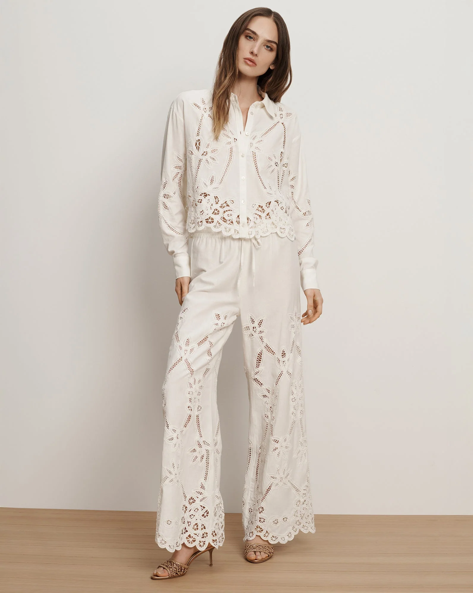 Veronica Beard - Aderes Eyelet Button - Down Shirt - Image 2