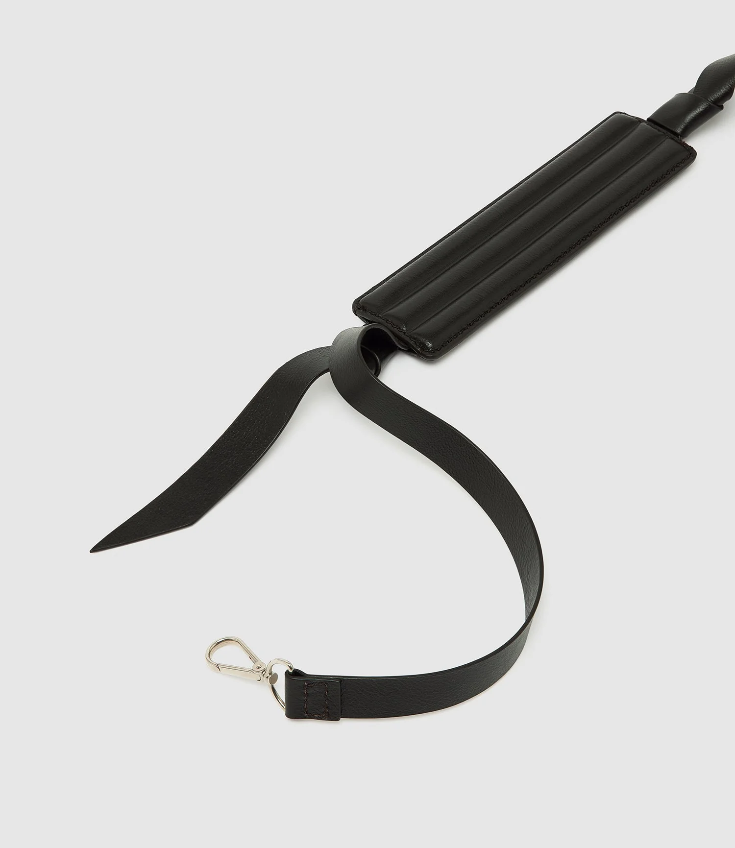 Metier - Adjustable Bombé Strap Supple Calfskin Black with Silver Hardware