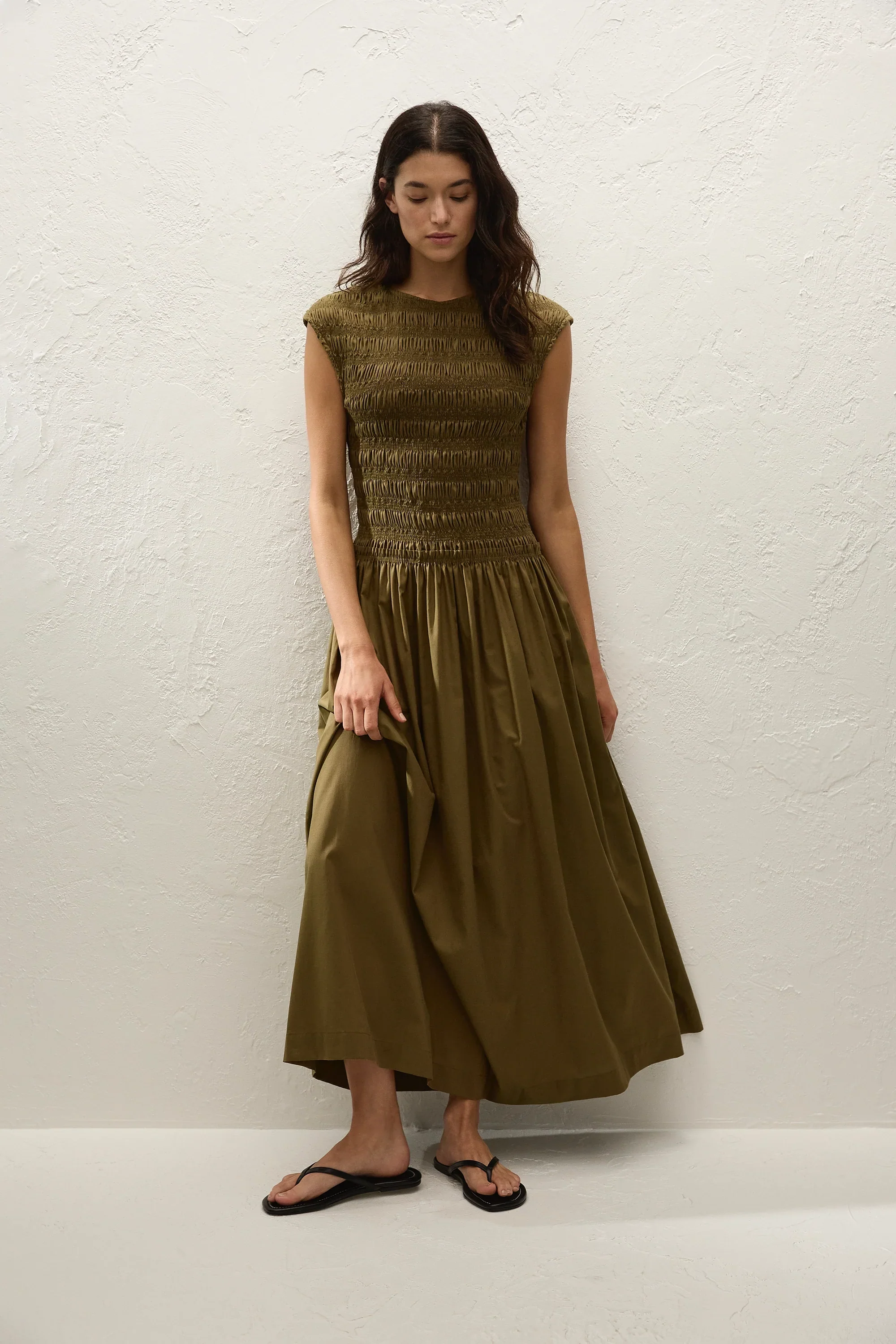 Faithfull - Ale Midi Dress Olive - Image 3