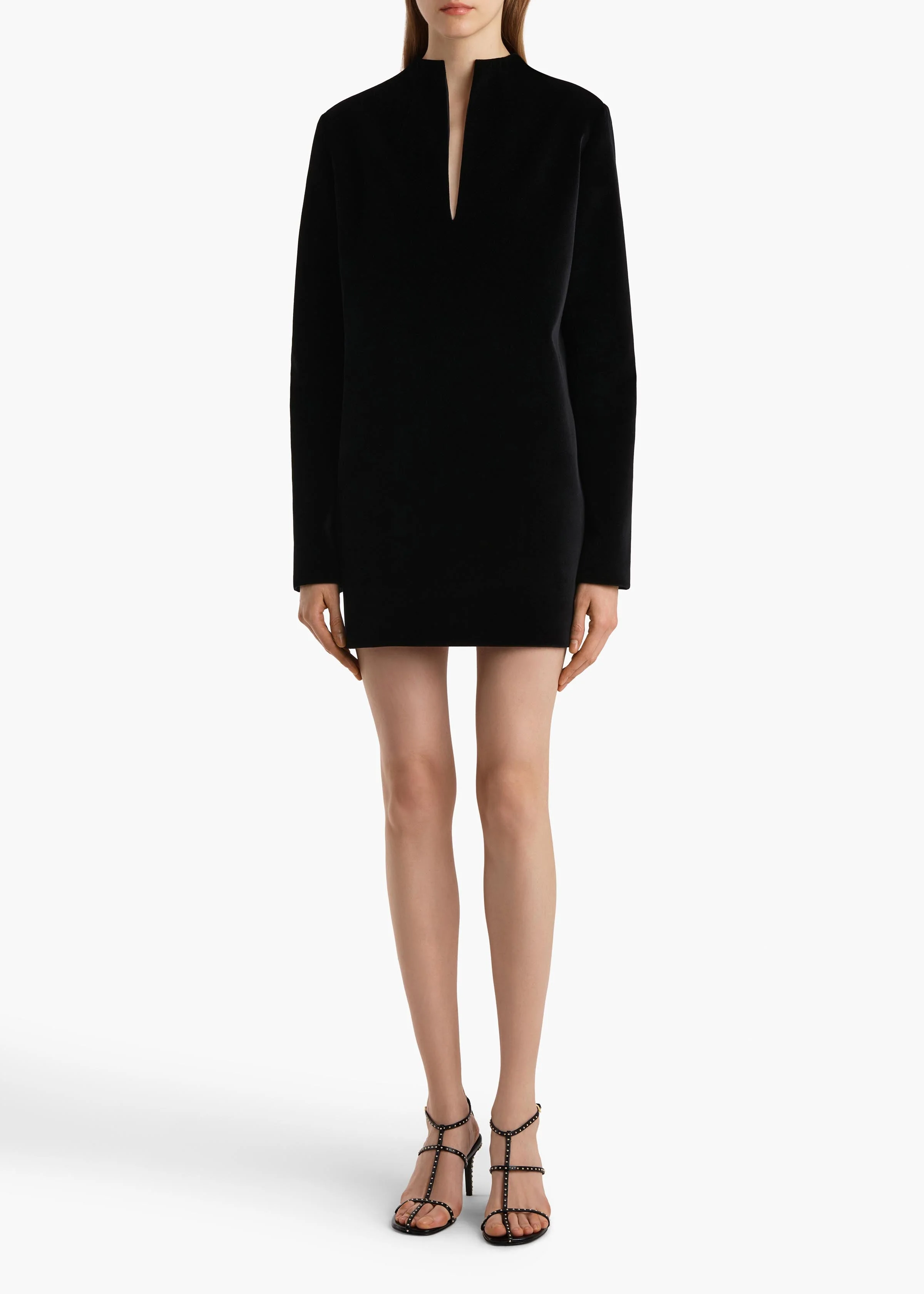 Khaite - Aleena Dress in Black Velvet - Image 2