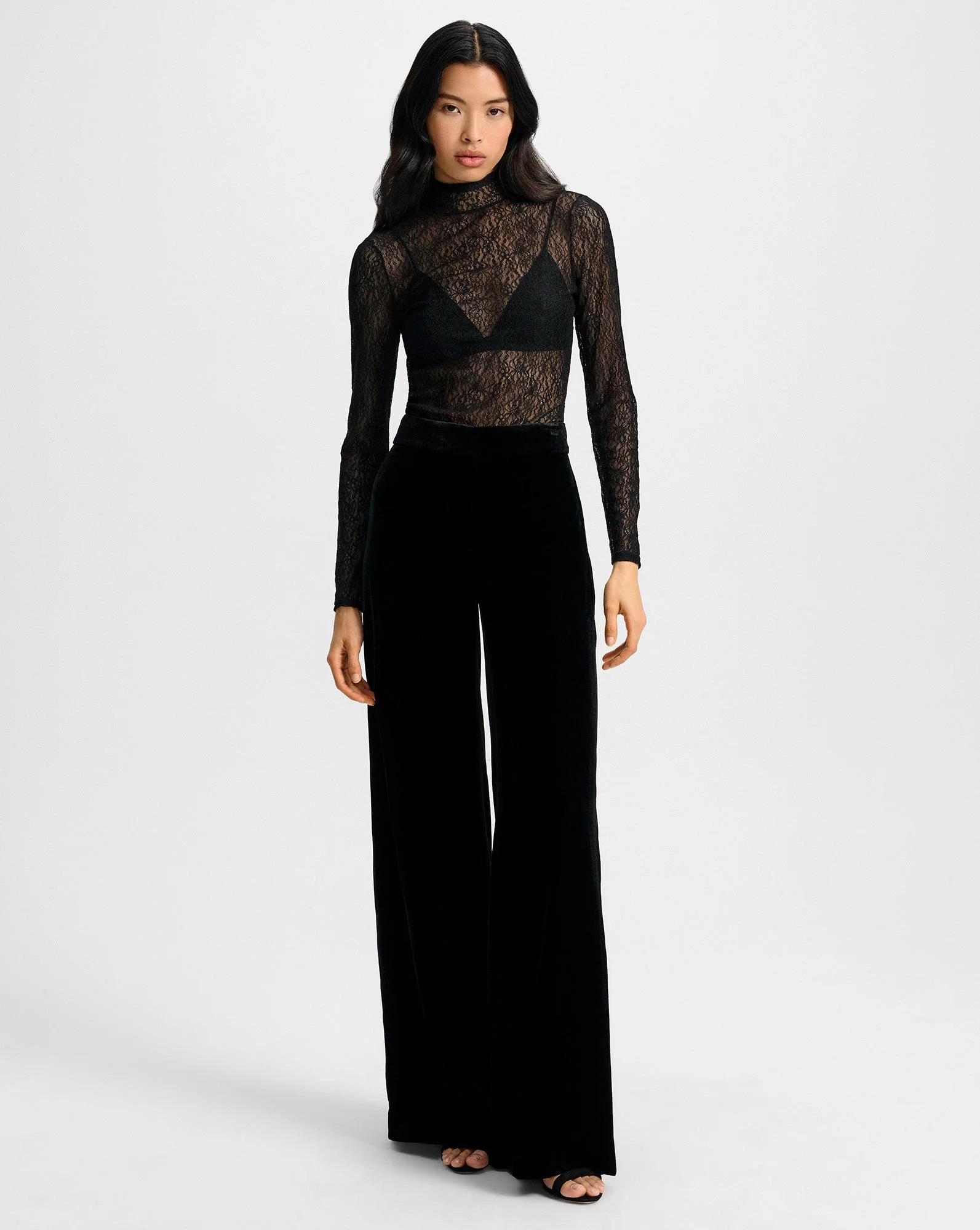 Veronica Beard - Alex Velvet Wide - Leg Pant