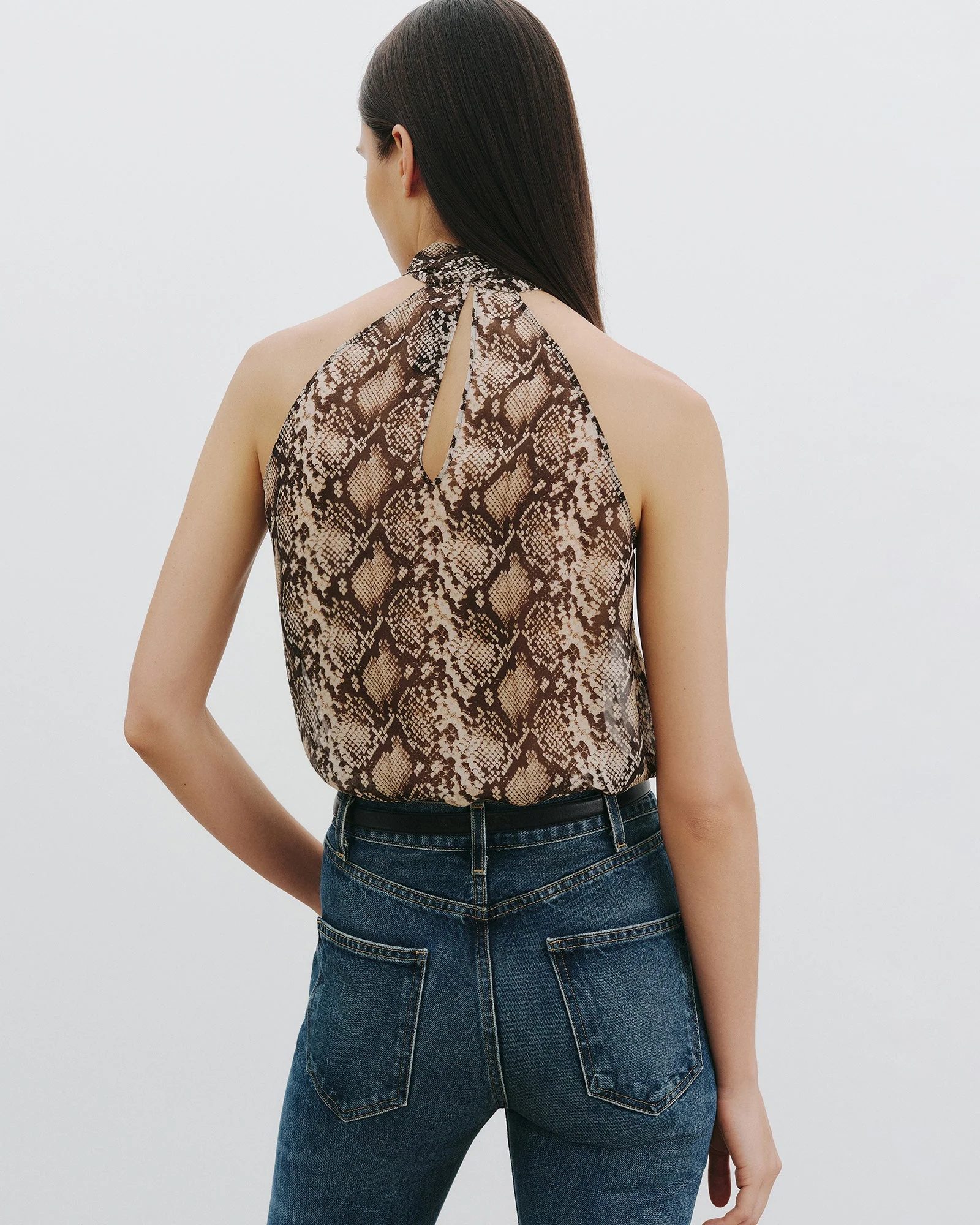 Nili Lotan - ALLA SILK HALTERNECK TOP - Image 4