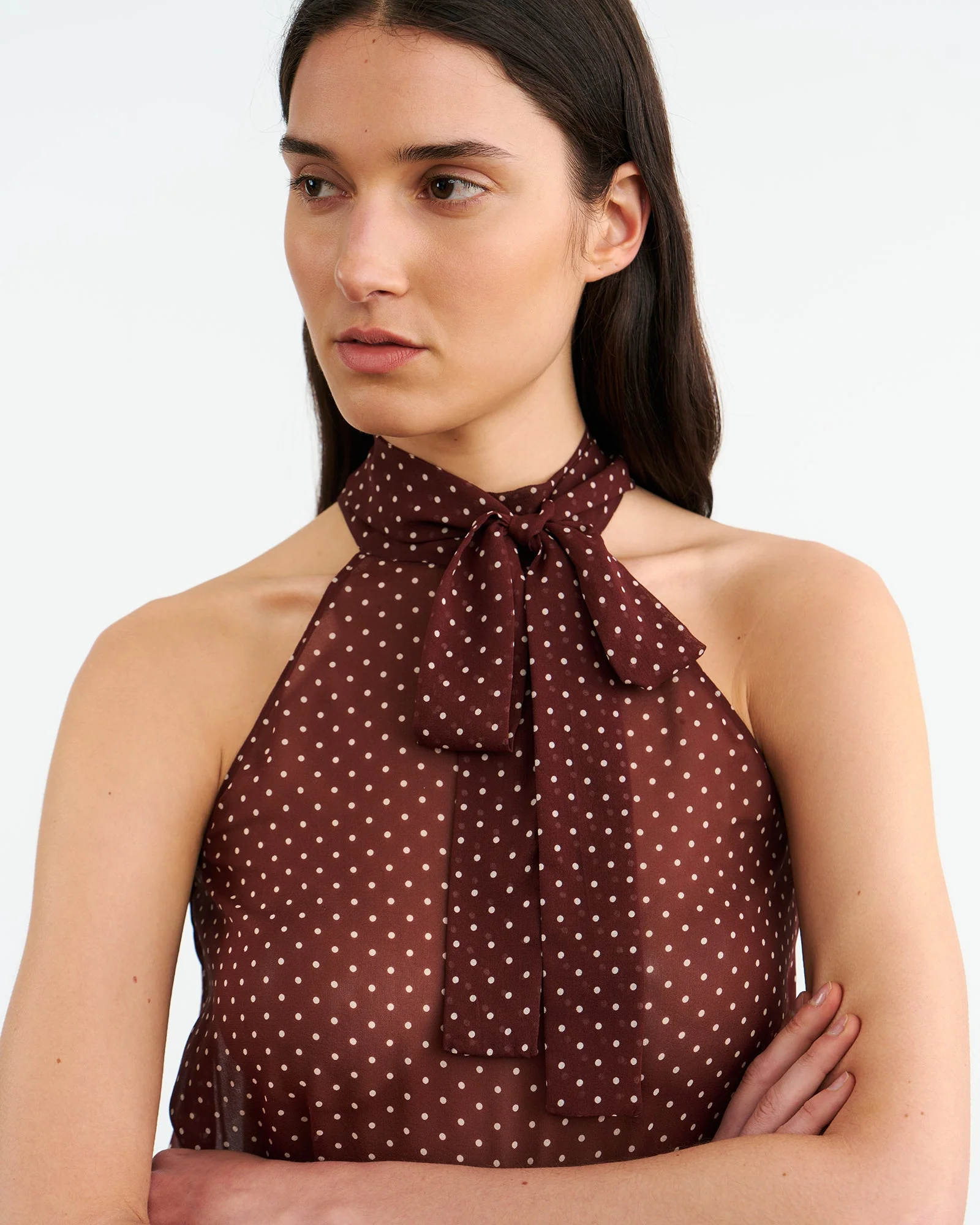 Nili Lotan - ALLA SILK HALTERNECK TOP - Image 3