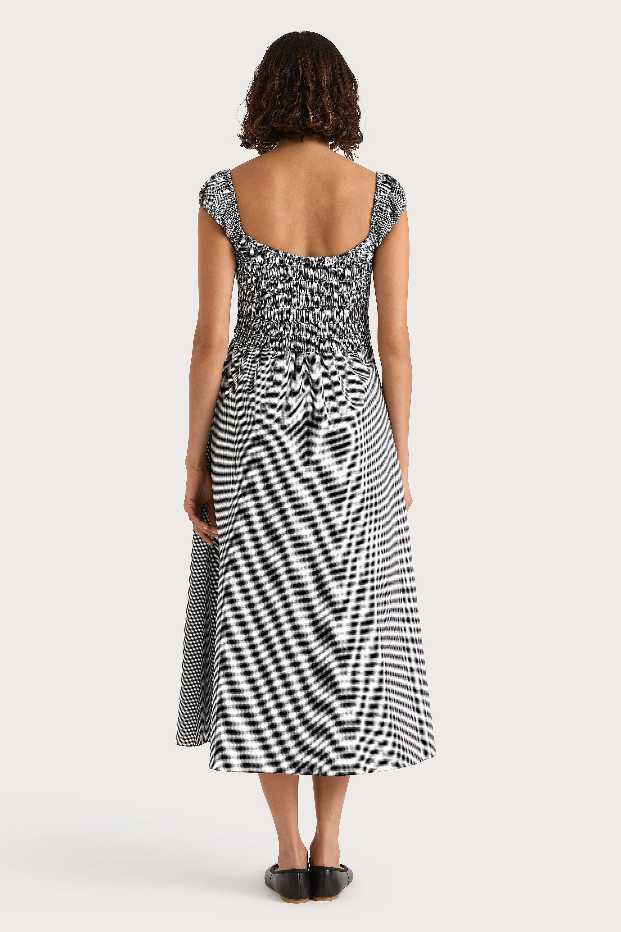 Faithfull - Amelie Midi Dress Gingham Black - Final Sale - Image 5