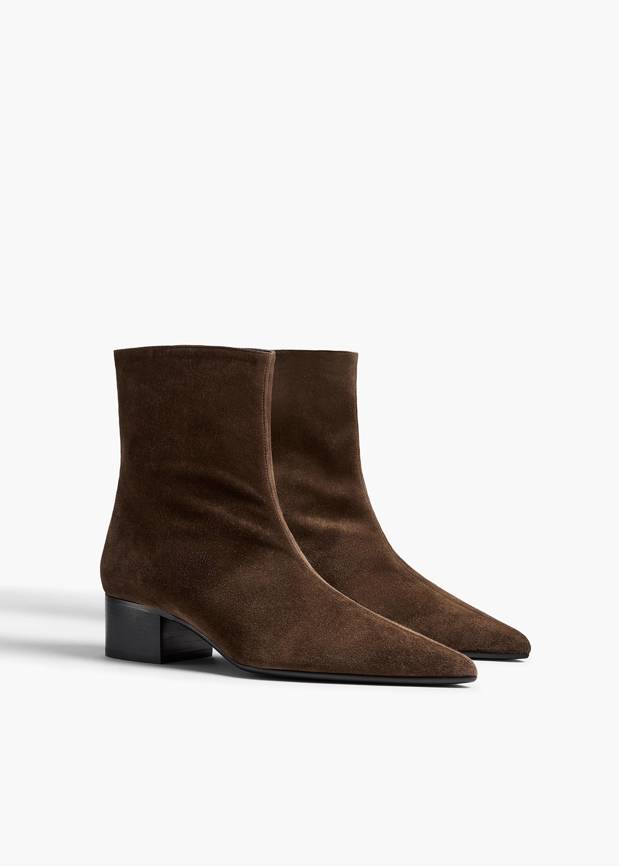Khaite - Andee Ankle Boot in Ebano Suede - Image 2