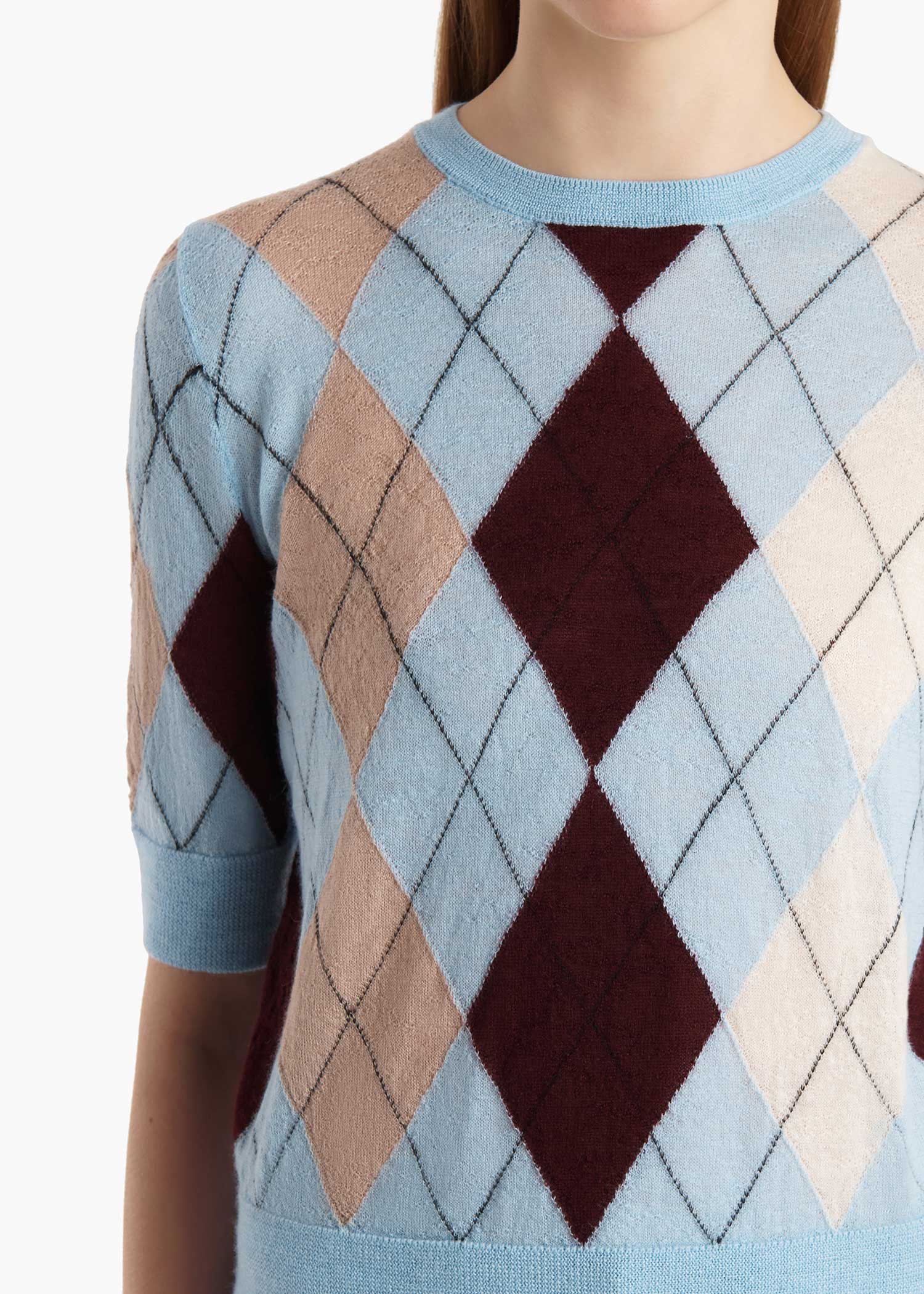 Khaite - Anders Top in Light Blue Multi - Image 12