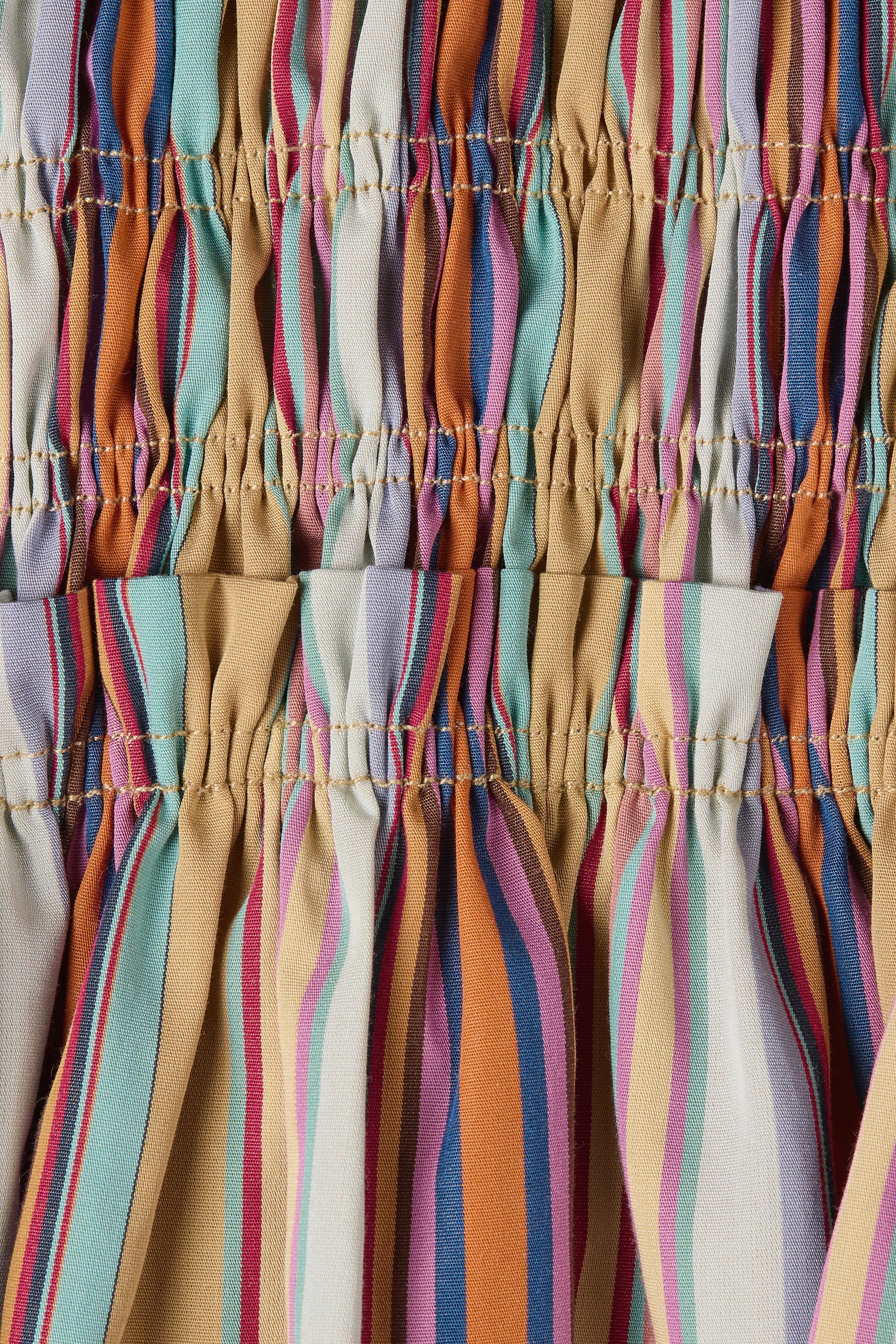 Faithfull - Anniken Maxi Dress Agua Stripe Mustard - Image 5