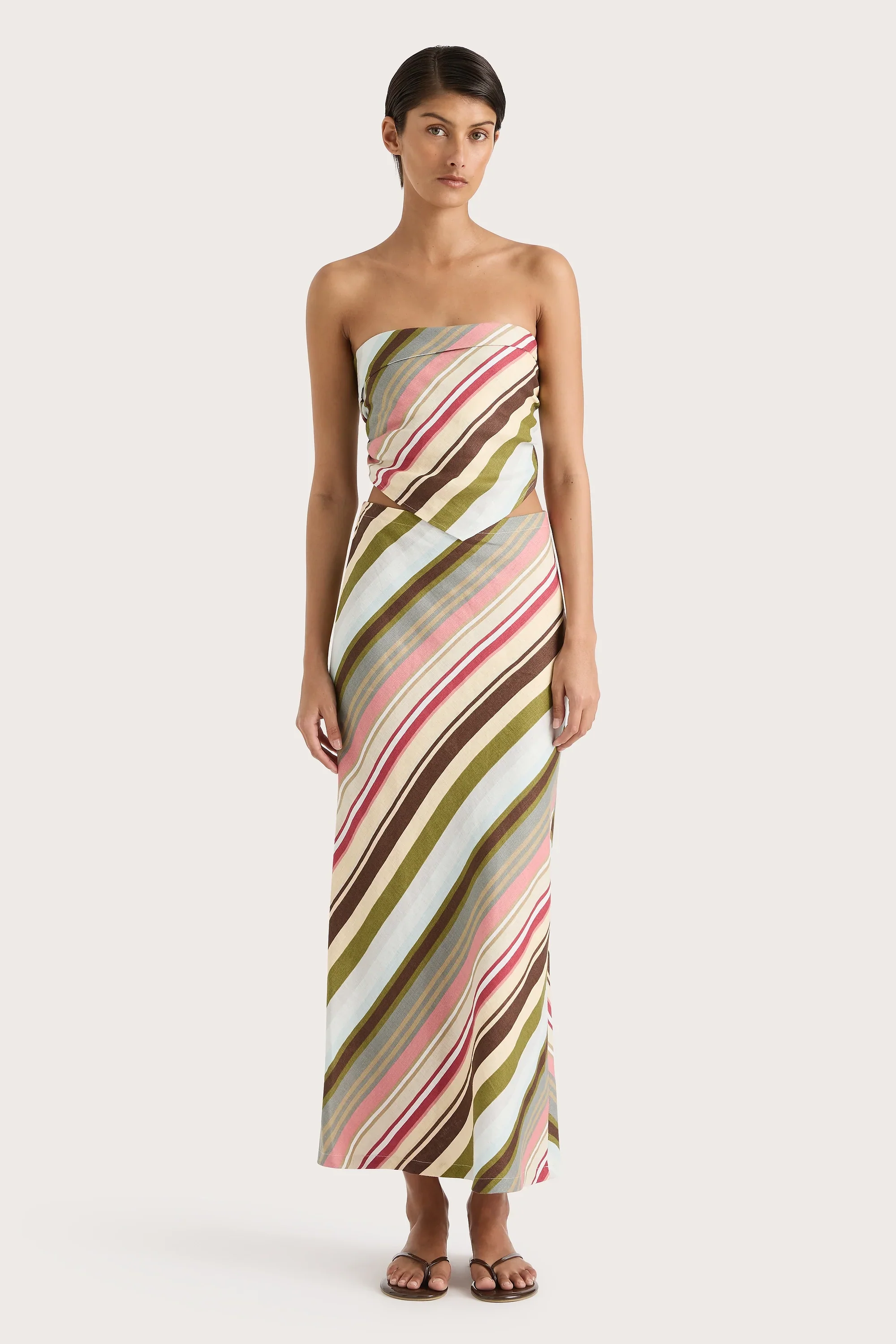 Faithfull - Antibes Strapless Top Meleu Stripe Multi - Final Sale - Image 3