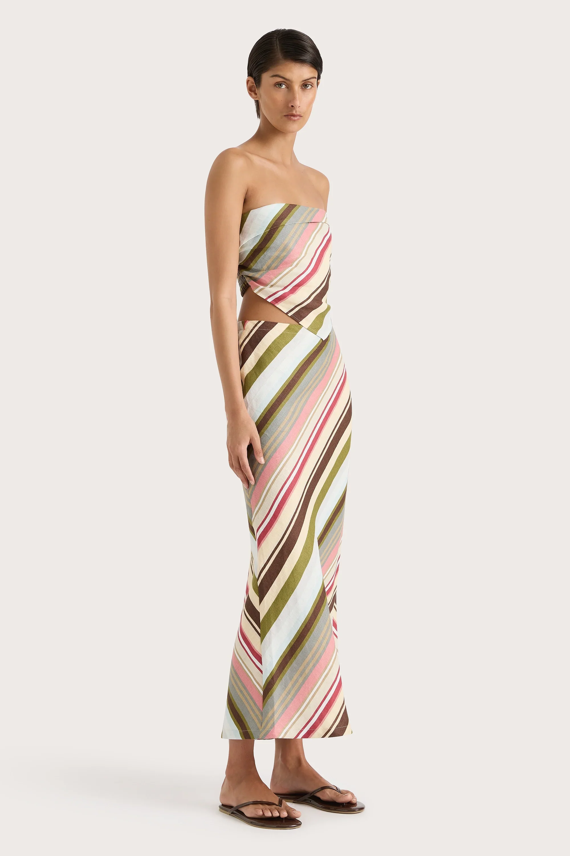 Faithfull - Antibes Strapless Top Meleu Stripe Multi - Final Sale - Image 4