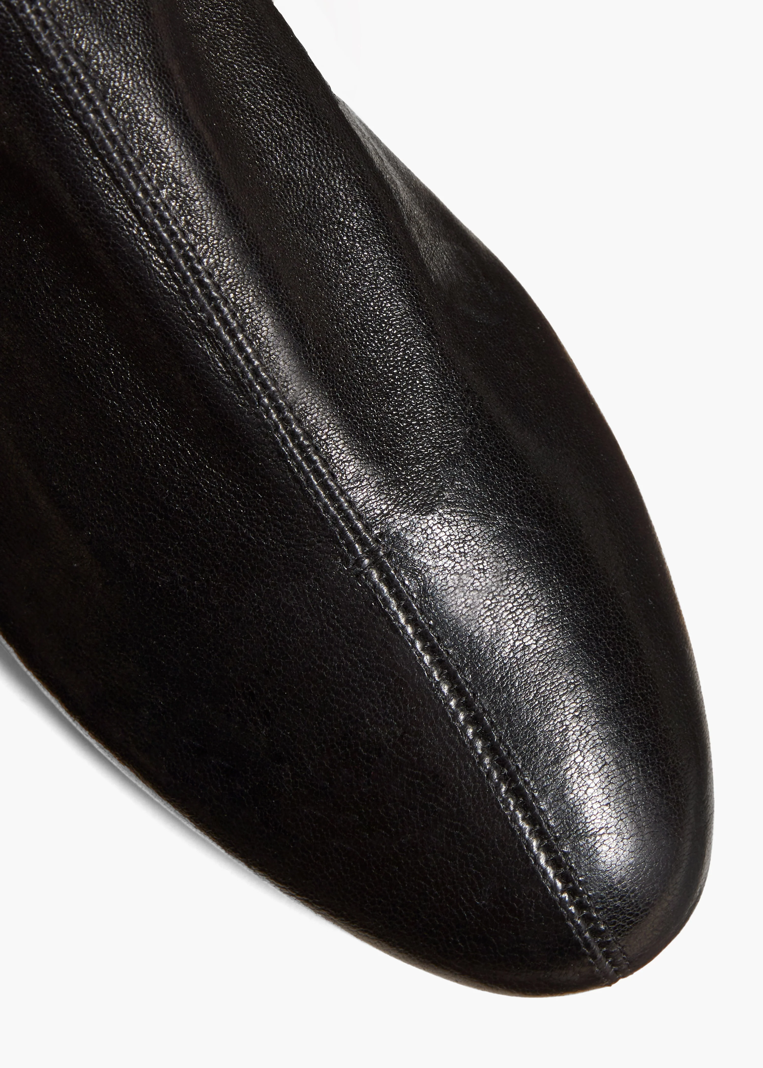 Khaite - Apollo Flat Ankle Boot in Black Leather - Image 8