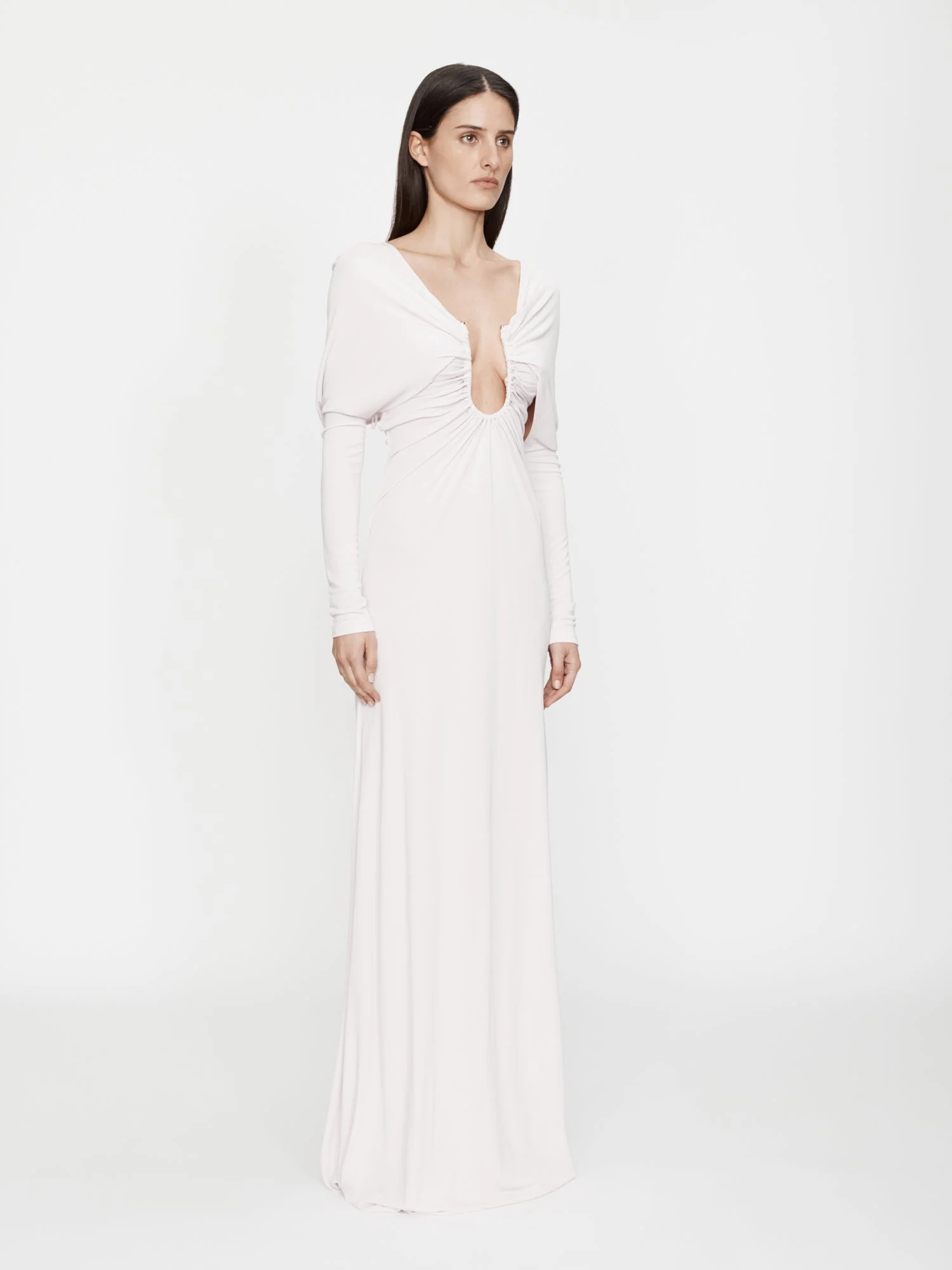 Christopher Esber - Arced Palm Strapless Shawl Gown - Image 4