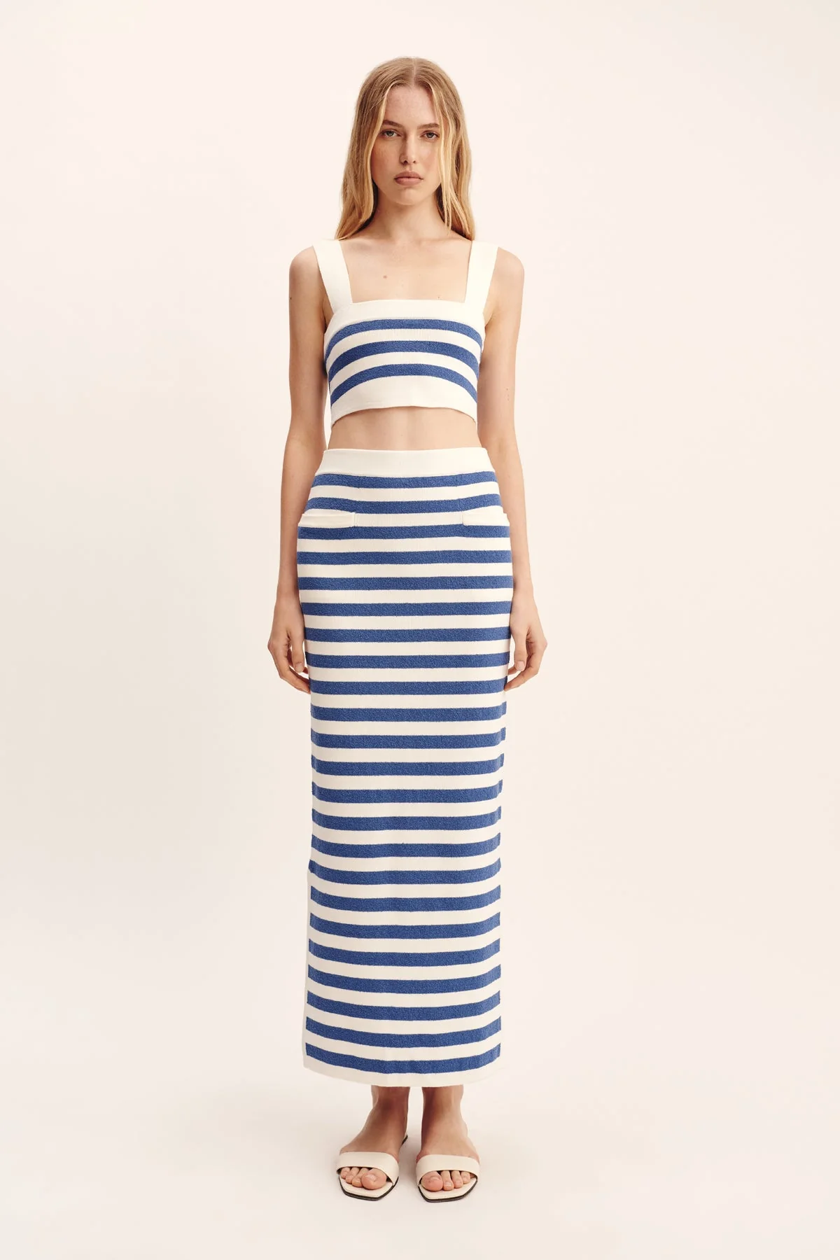 Posse - ARI SKIRT - BLUE STRIPE - Image 7