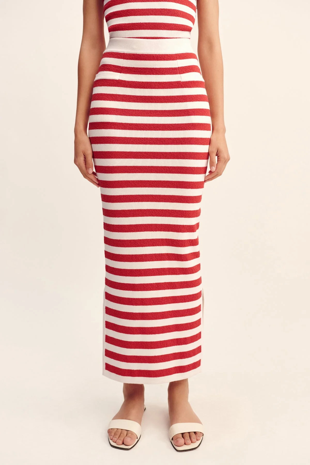 Posse - ARI SKIRT - CORAL STRIPE - Image 5