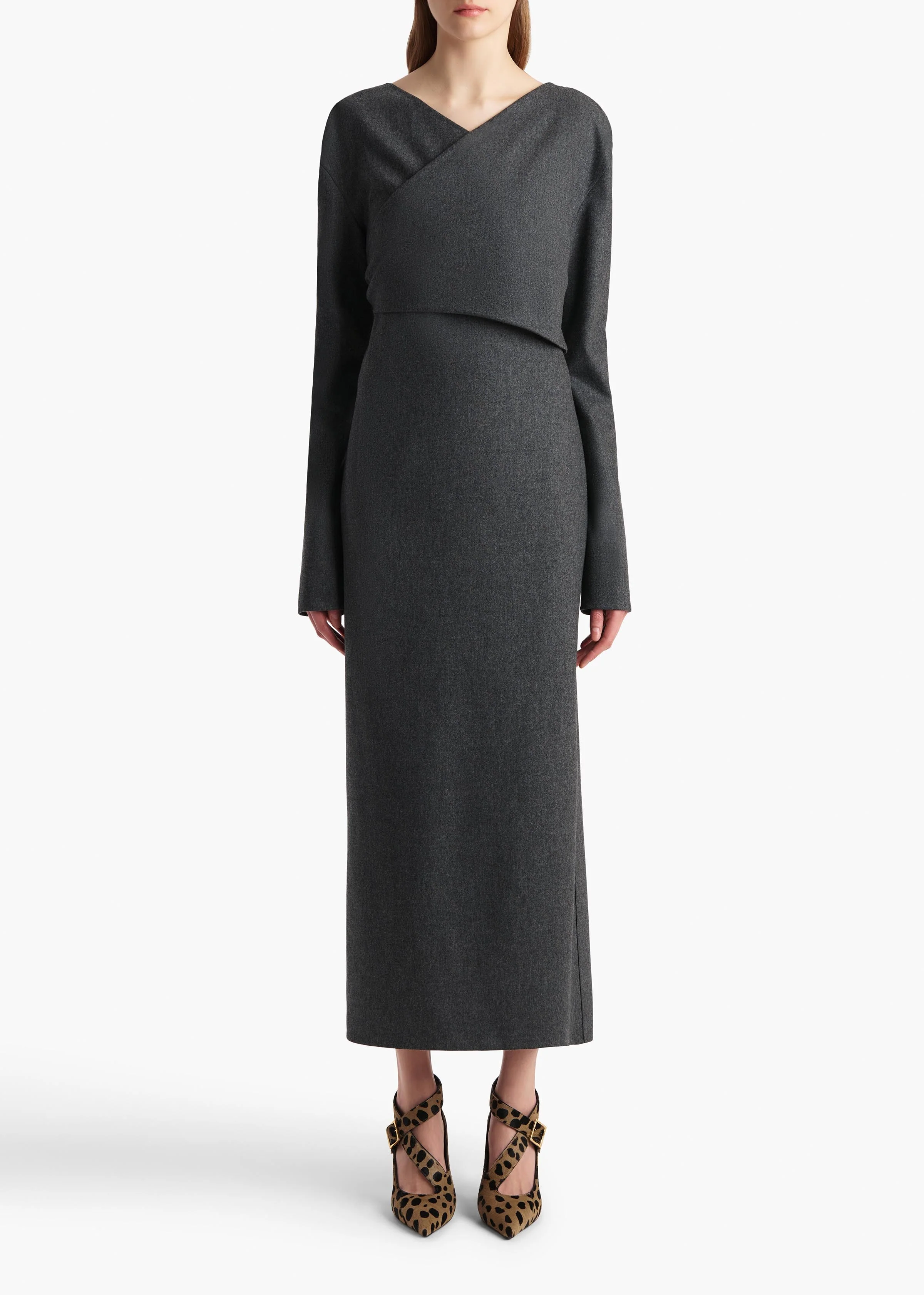 Khaite - Aubrey Dress in Storm - Image 3