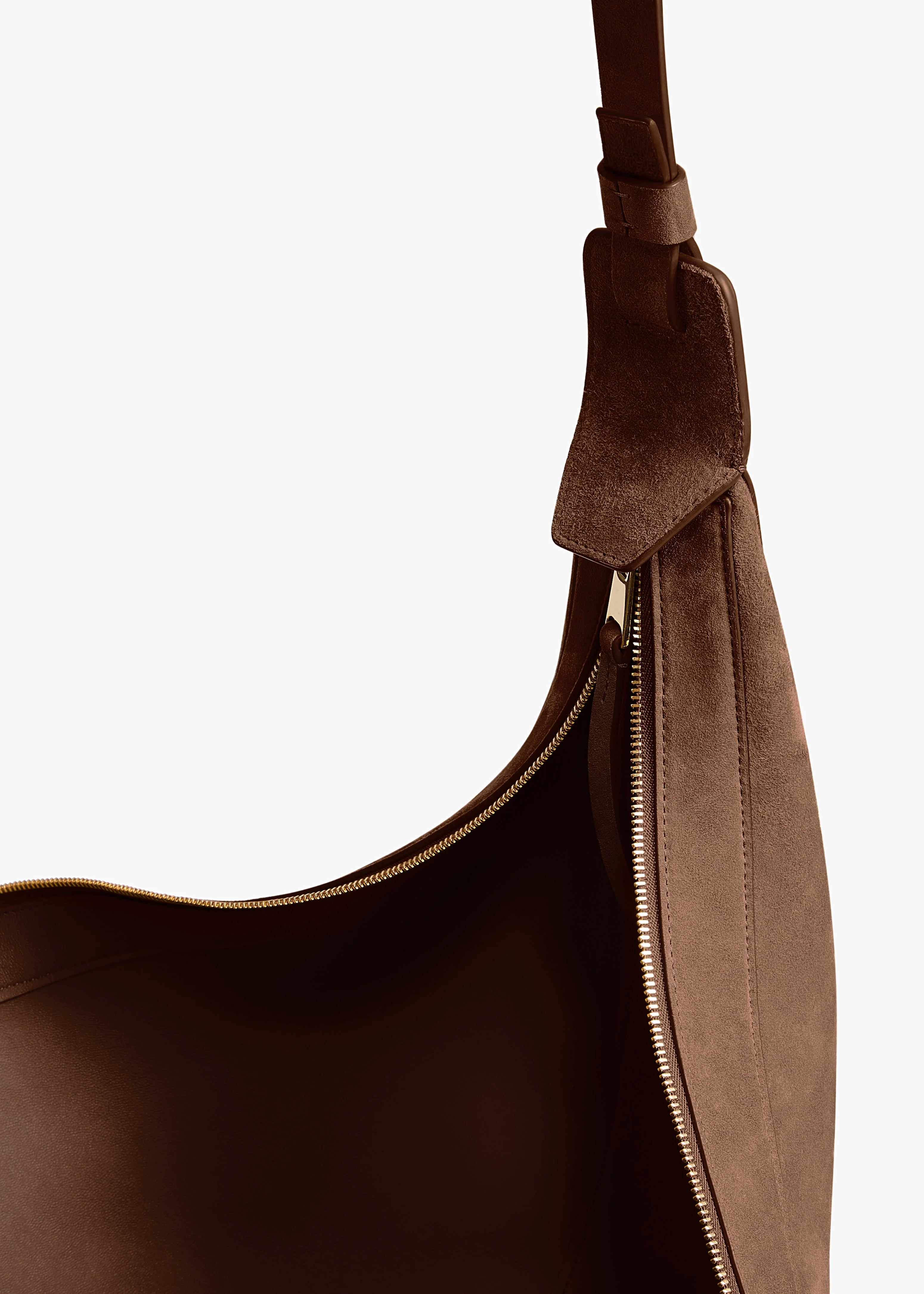 Khaite - Augustina Hobo in Cedar Suede - Image 9