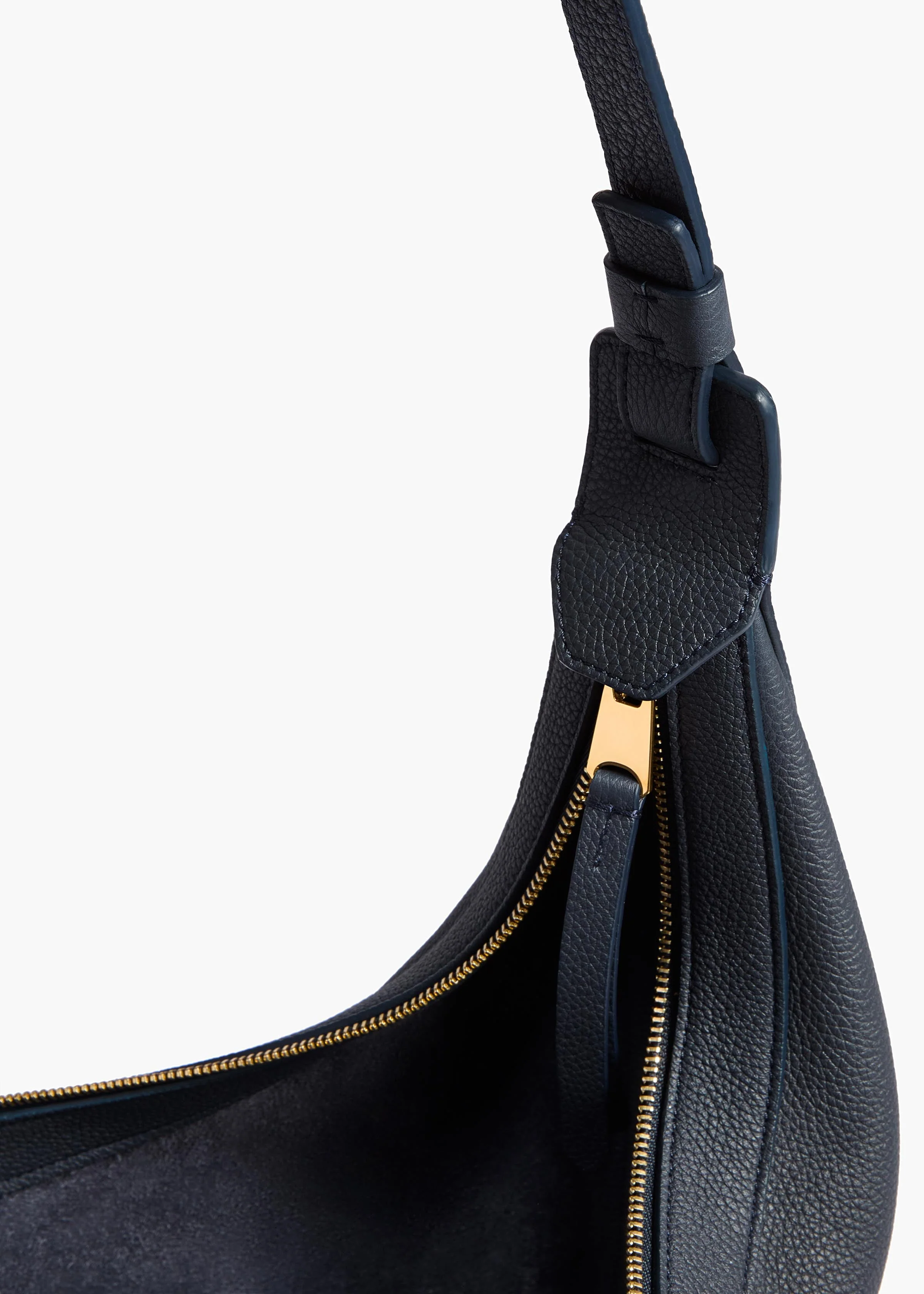 Khaite - Small Augustina Crossbody Bag in Midnight Pebbled Leather - Image 3