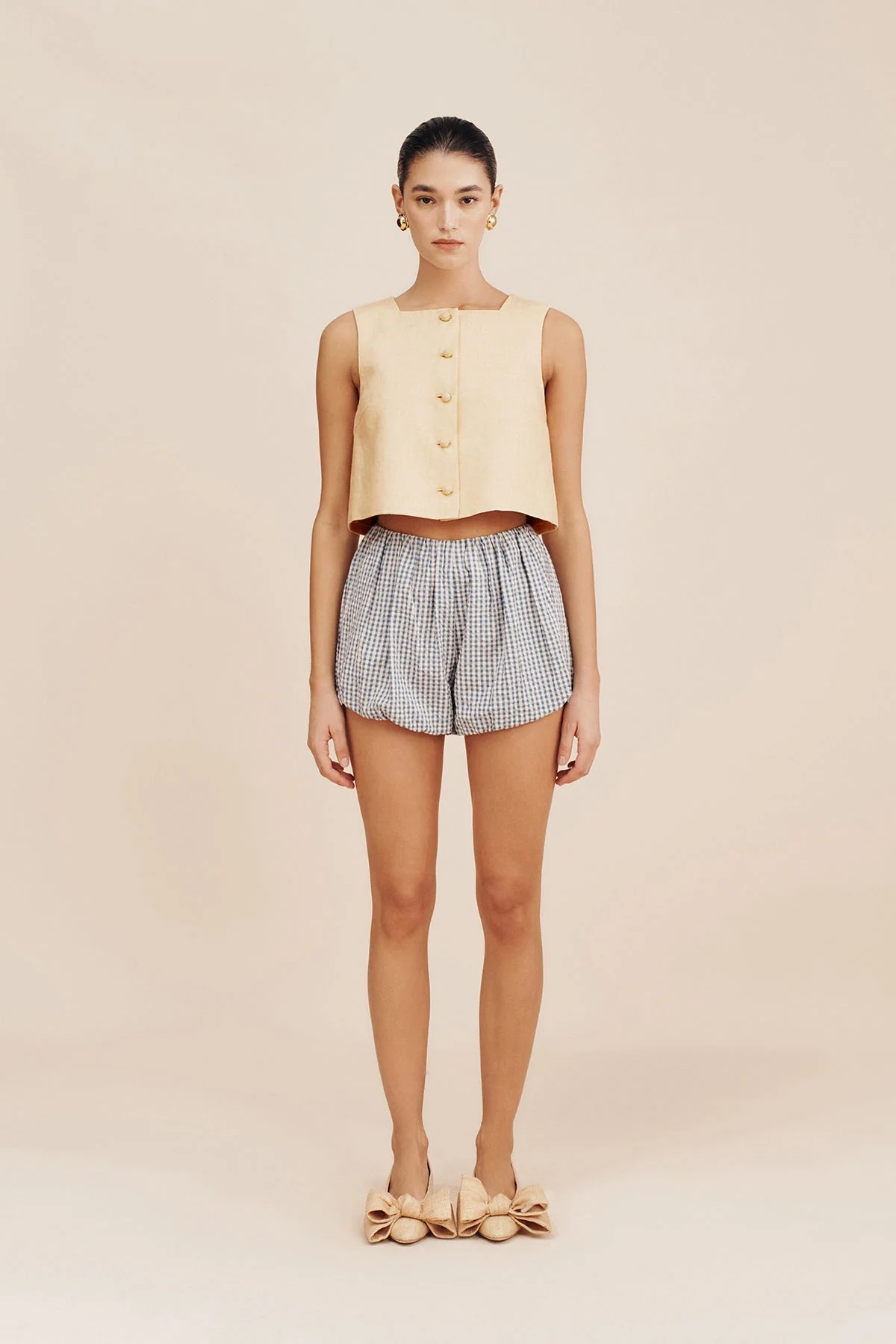 Posse - AURELIA SHORT - BLUE GINGHAM - Image 2