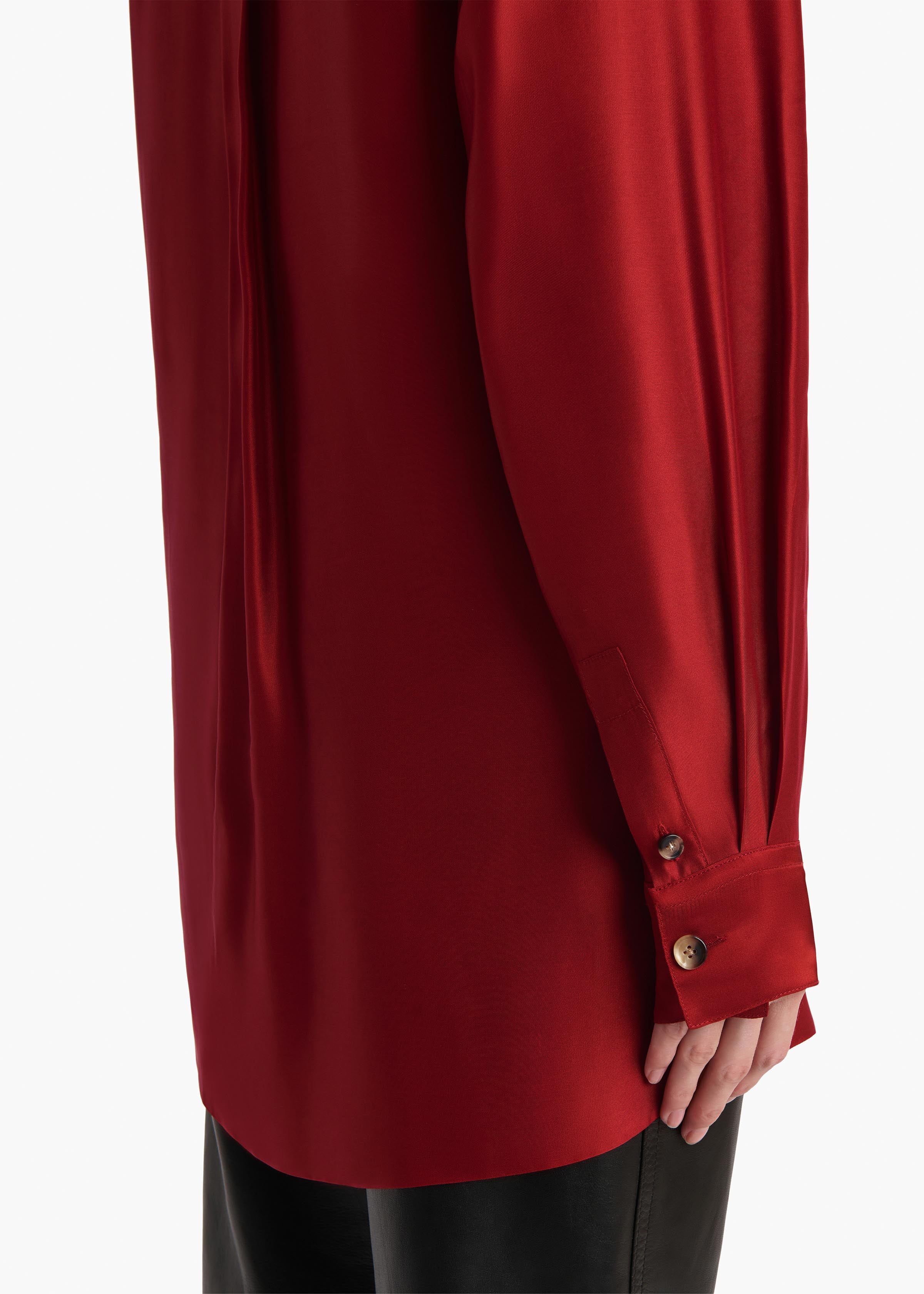 Khaite - Auryn Top in Crimson - Image 13