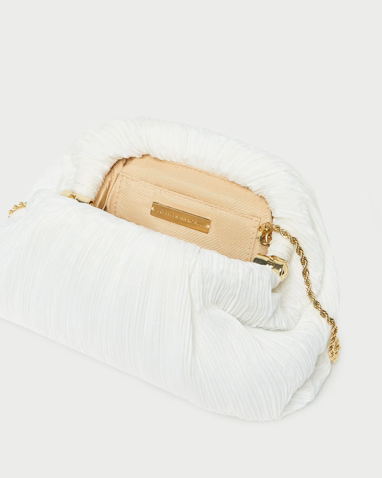 Loeffler Randall - Bailey White Pleated Dome Clutch - Image 4