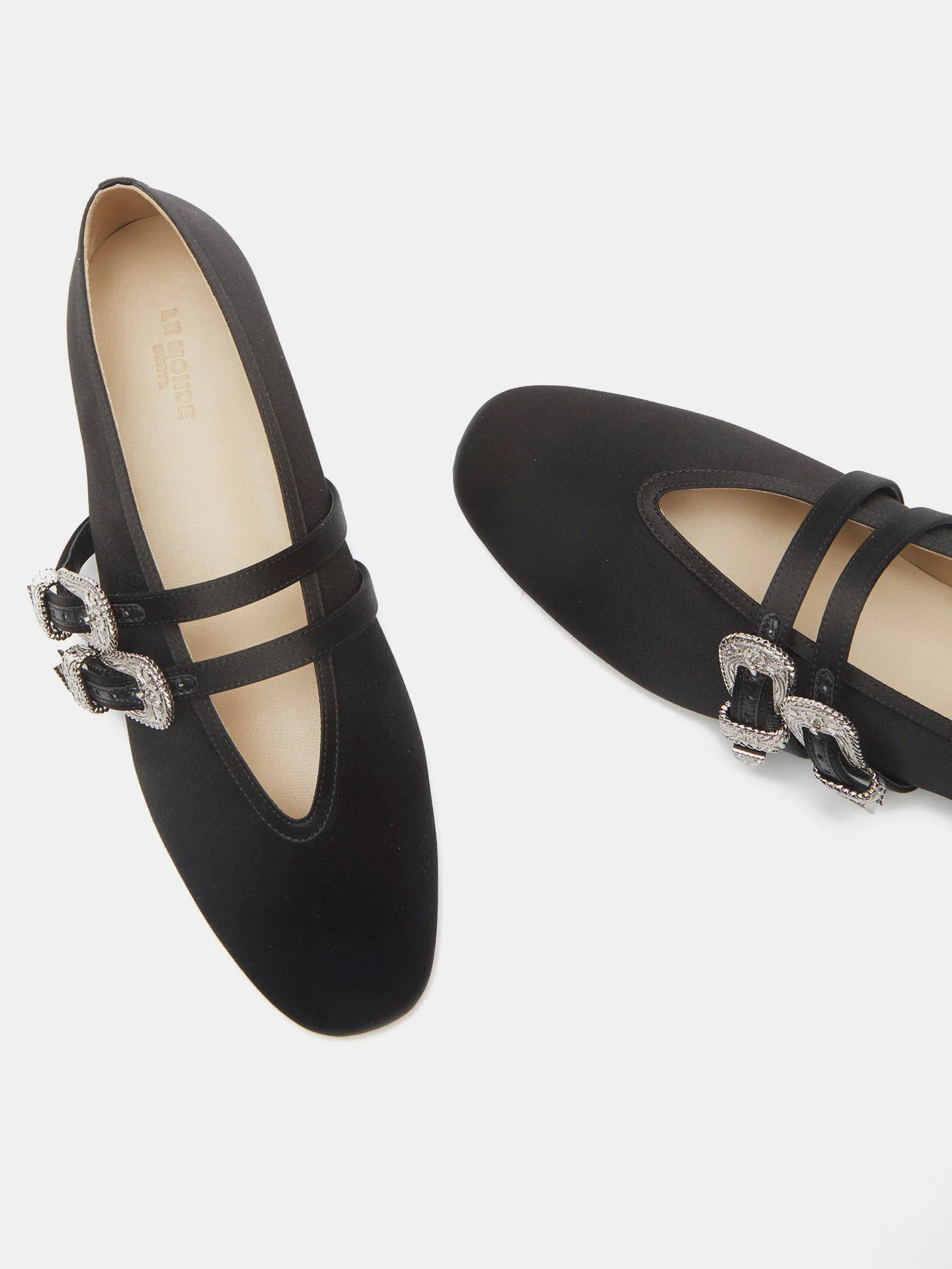 Le Monde Beryl - Ballet Claudia Slipper / Black Satin - Image 4