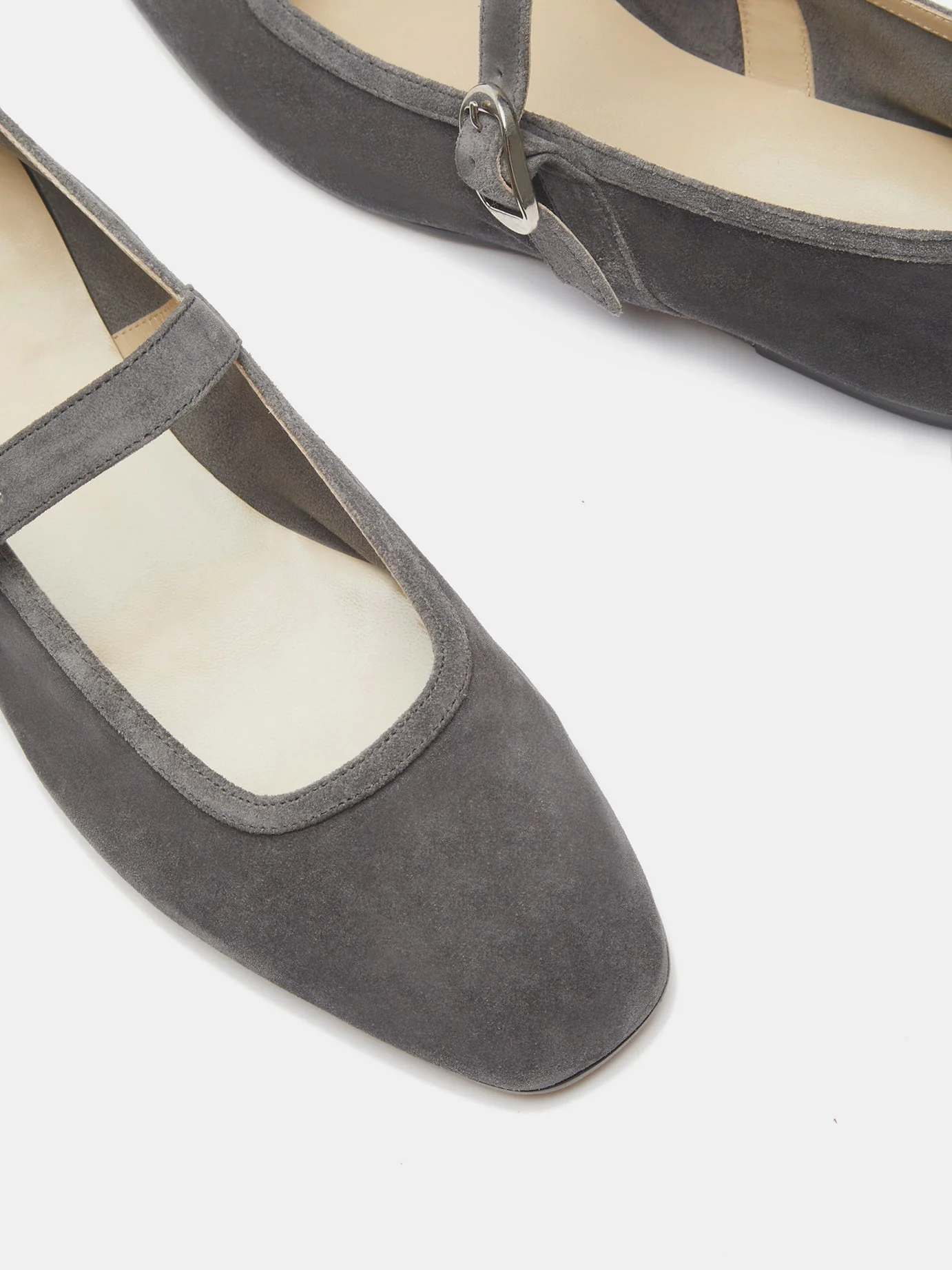 Le Monde Beryl - Ballet Mary Jane / Anthracite Suede - Image 4