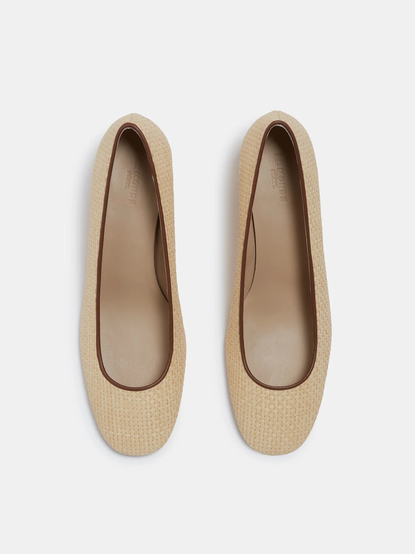 Le Monde Beryl - Ballet Pump / Beige Raffia - Image 3