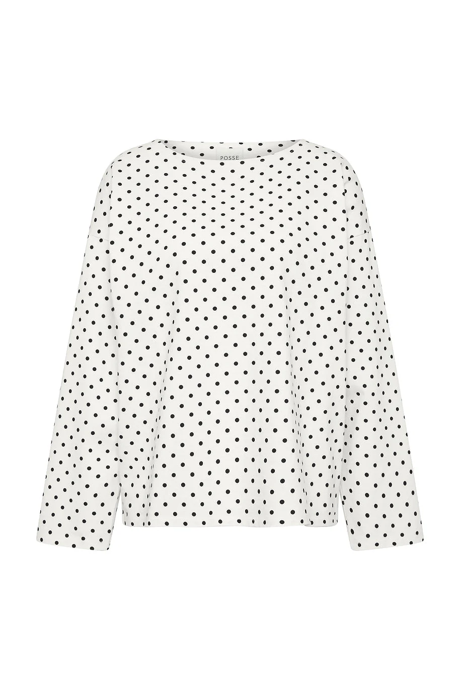 Posse - BEA LONG SLEEVE TOP - CREAM BLACK POLKA DOT - Image 5
