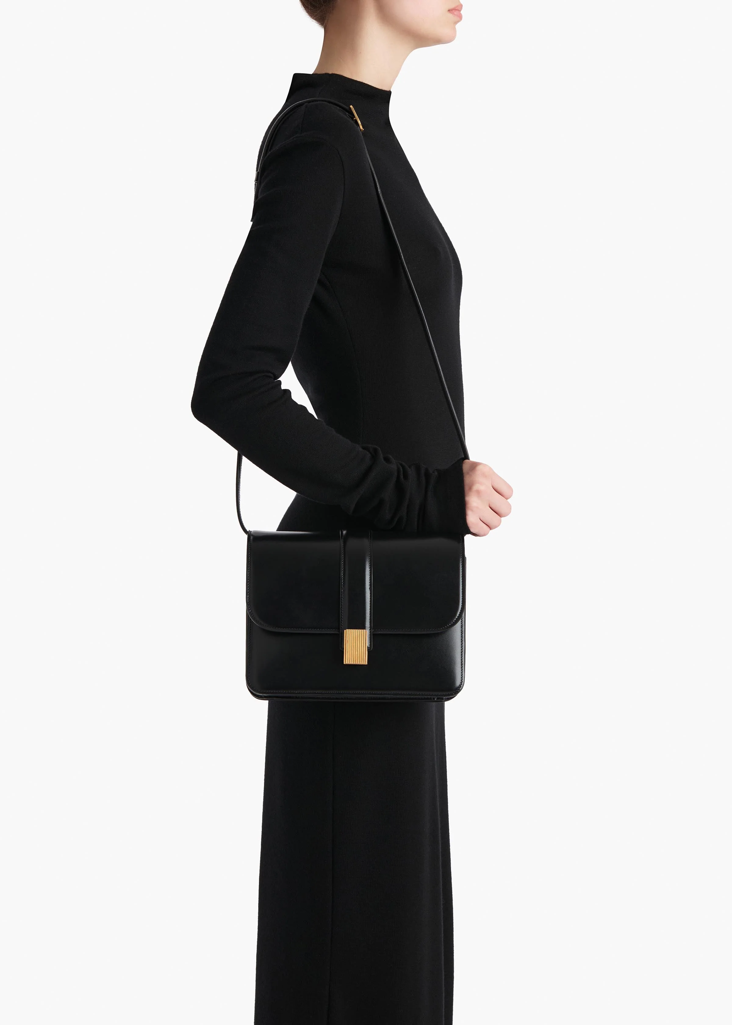 Khaite - Blake Crossbody Bag in Black Leather - Image 5