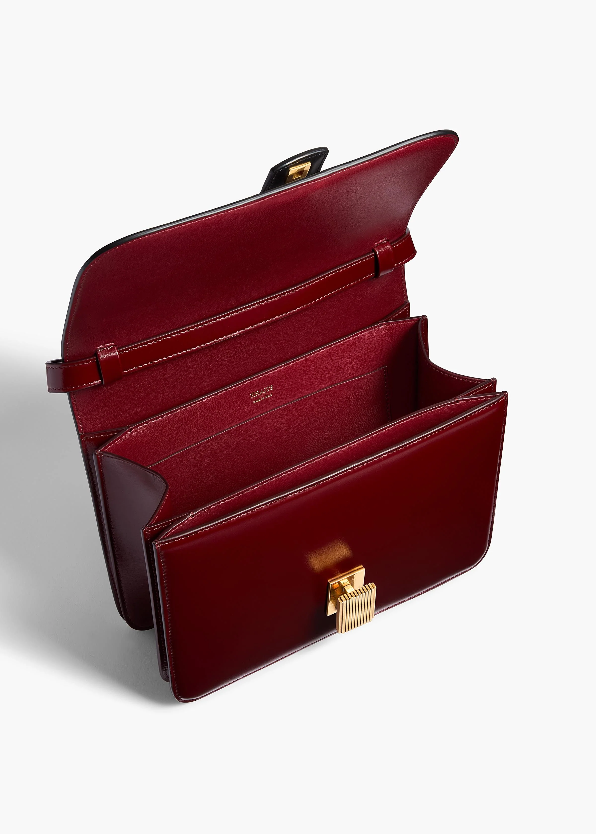 Khaite - Blake Crossbody Bag in Zebra Print Haircalf and Oxblood Leather - Image 3