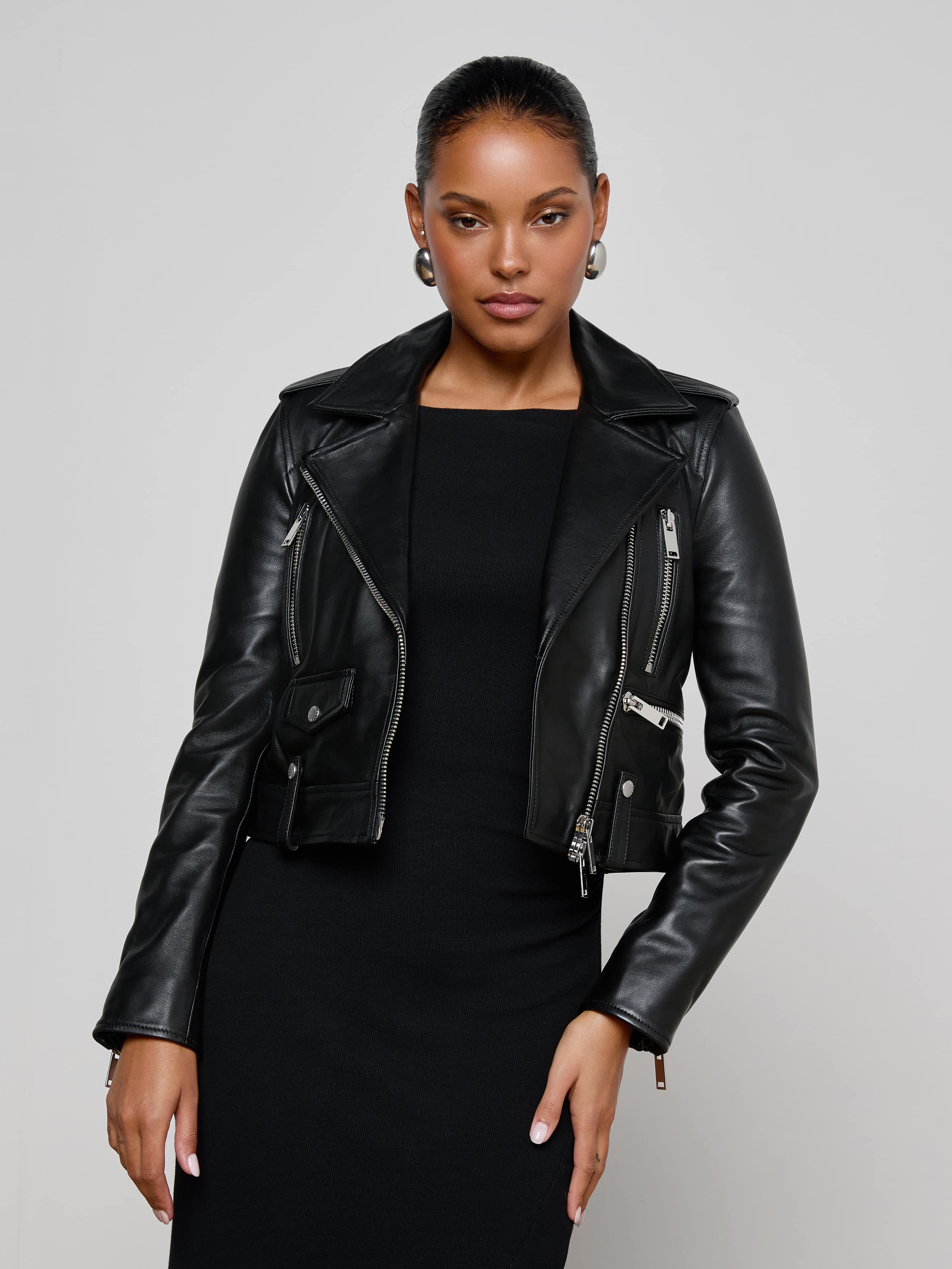 L'AGENCE - Blakely Leather Biker Jacket