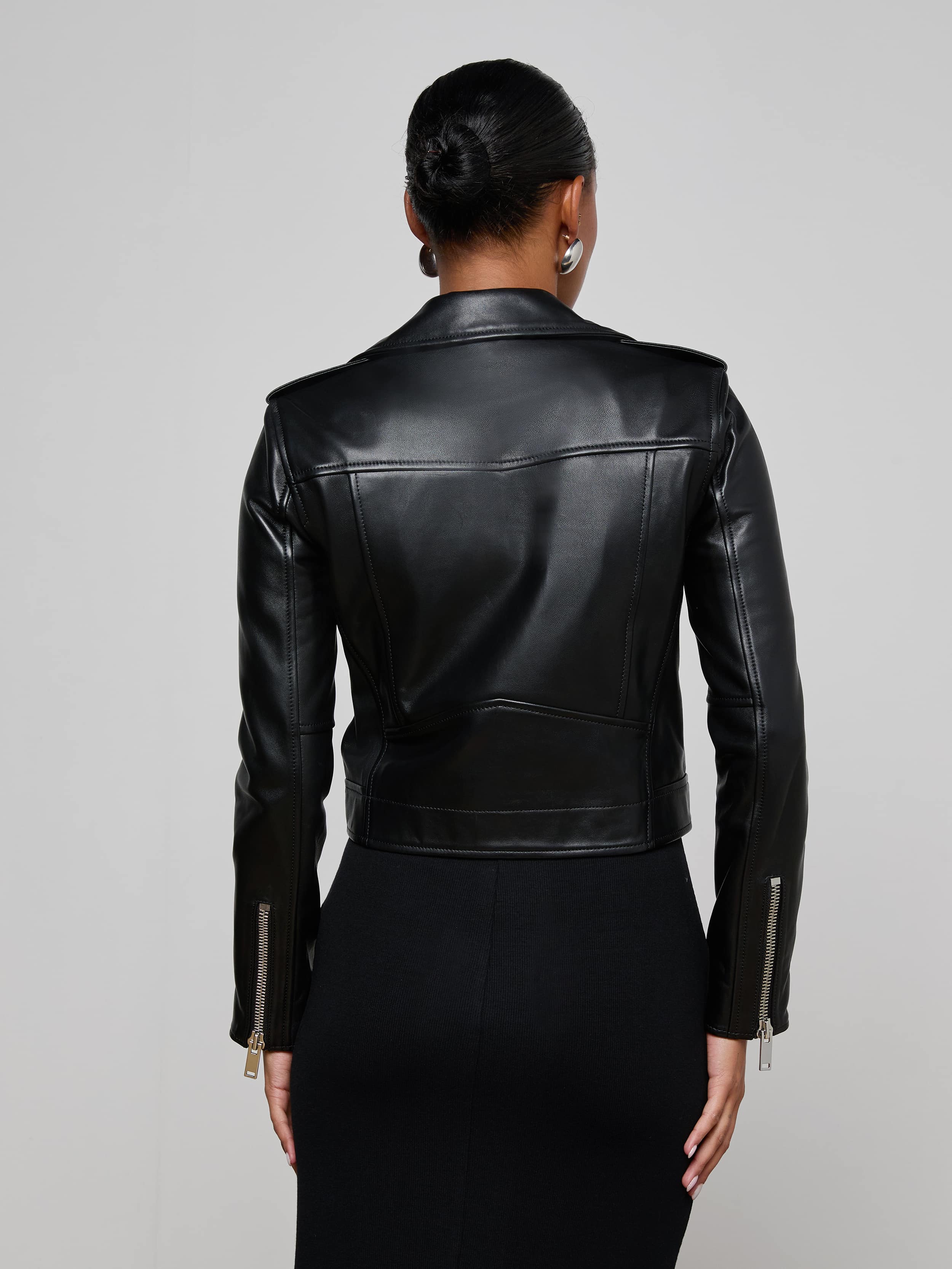 L'AGENCE - Blakely Leather Biker Jacket - Image 6