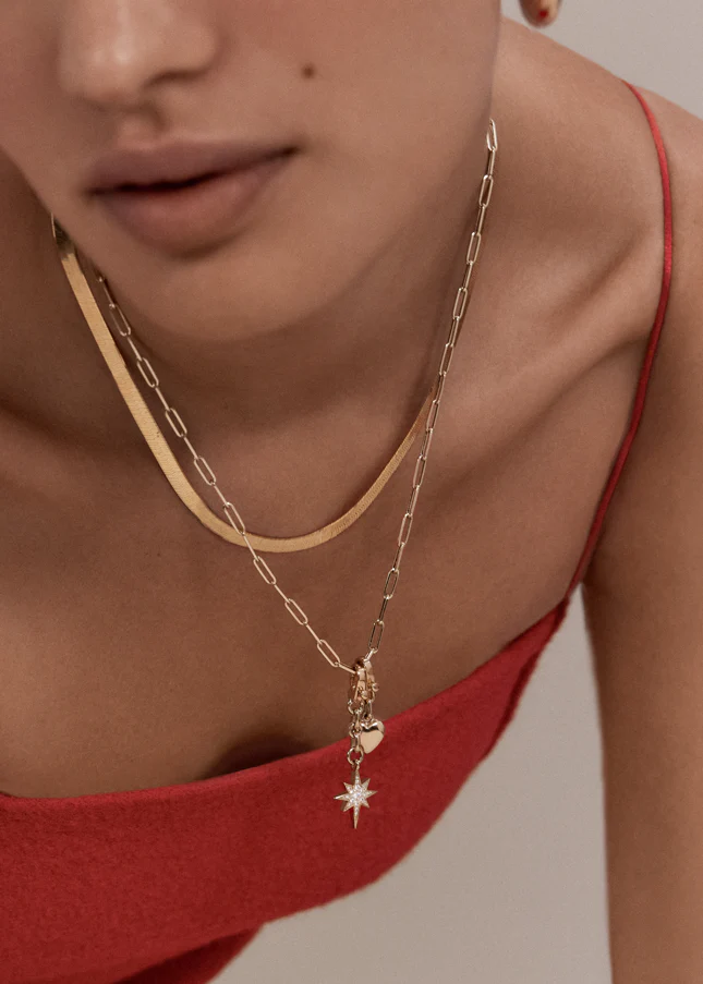 Kinn - Bold Carter Herringbone Chain Necklace - Image 4