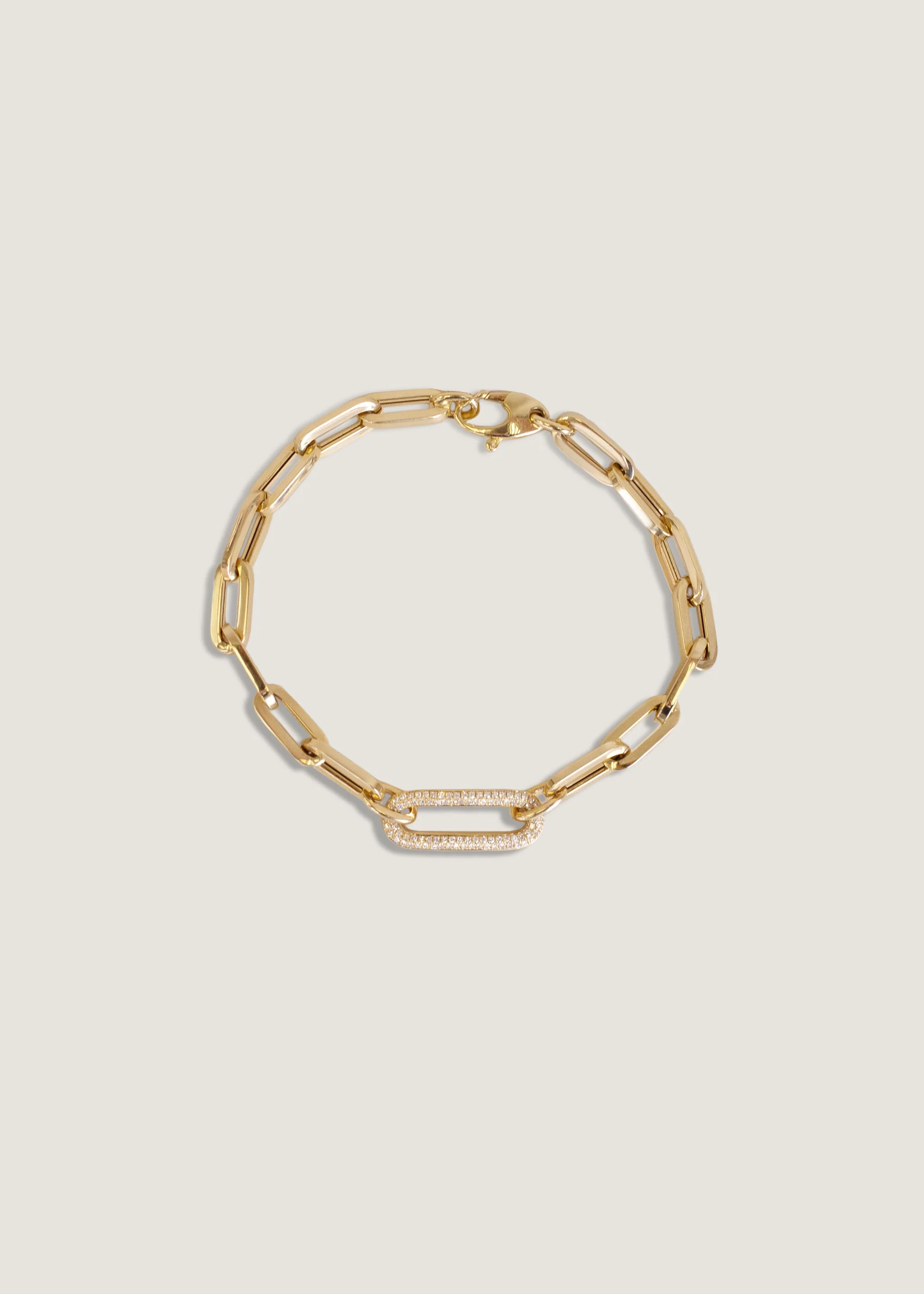 Kinn - Bold Pavé Diamond Link Chain Bracelet