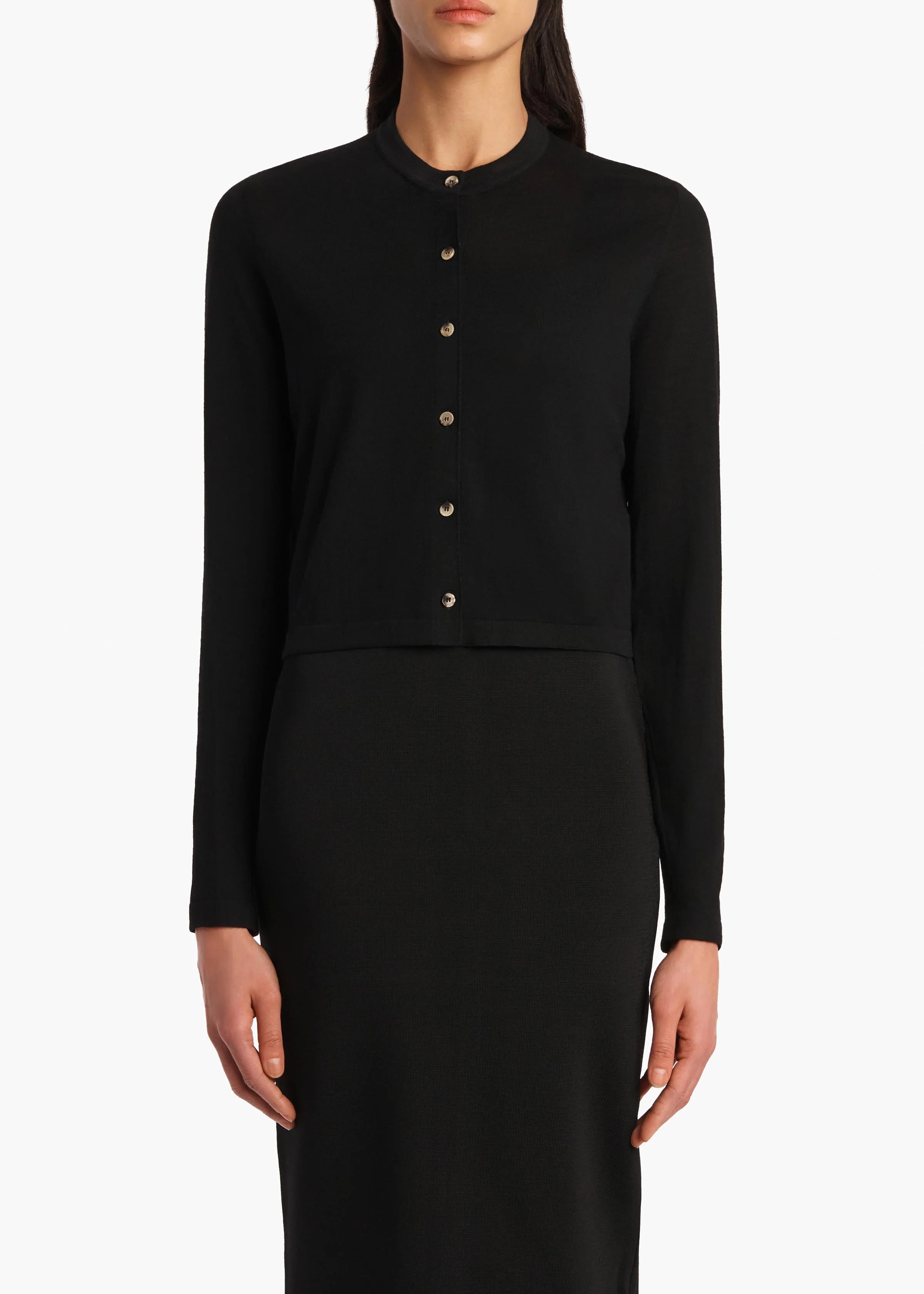 Khaite - Brieta Cardigan in Black - Image 3