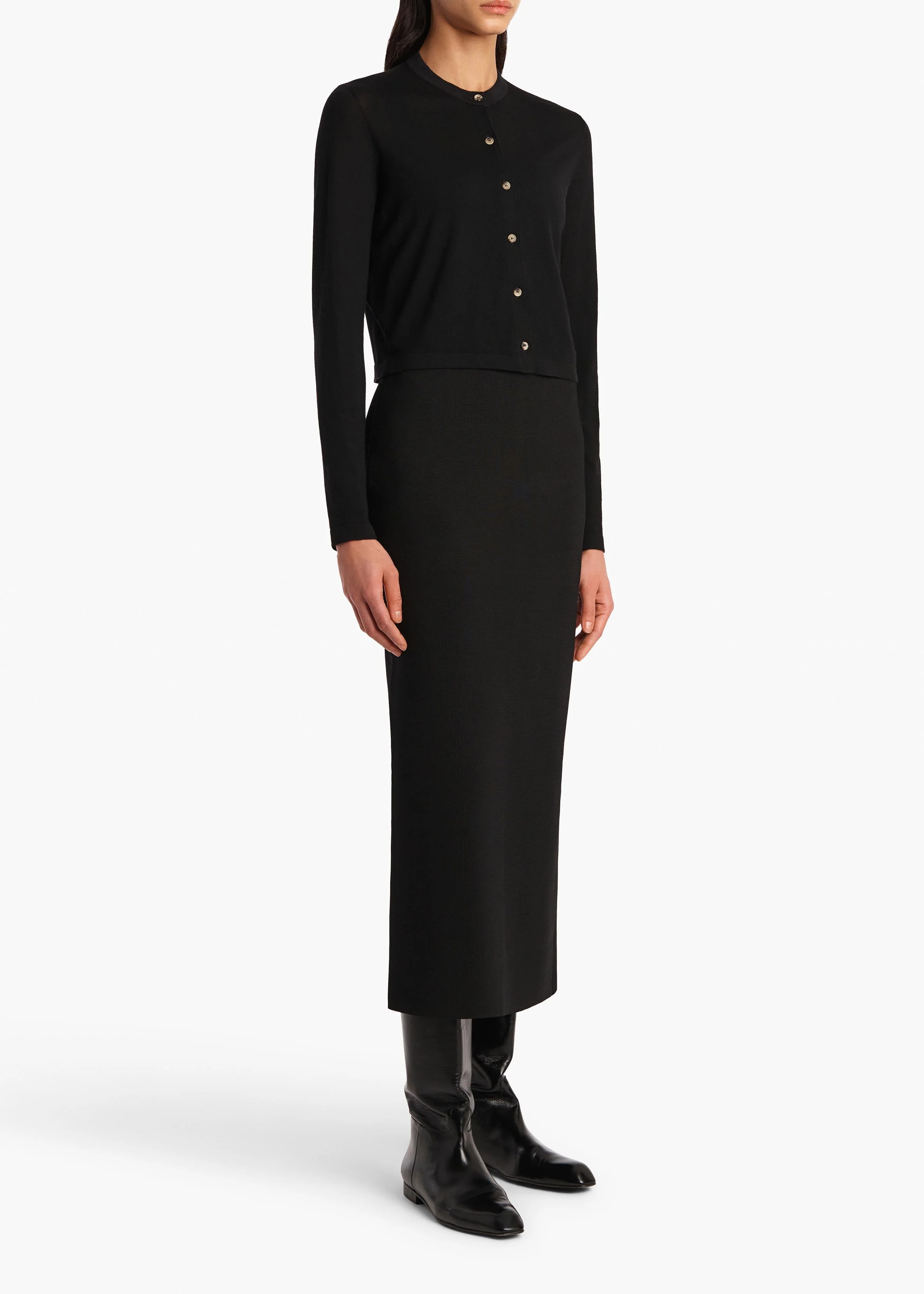 Khaite - Brieta Cardigan in Black - Image 9