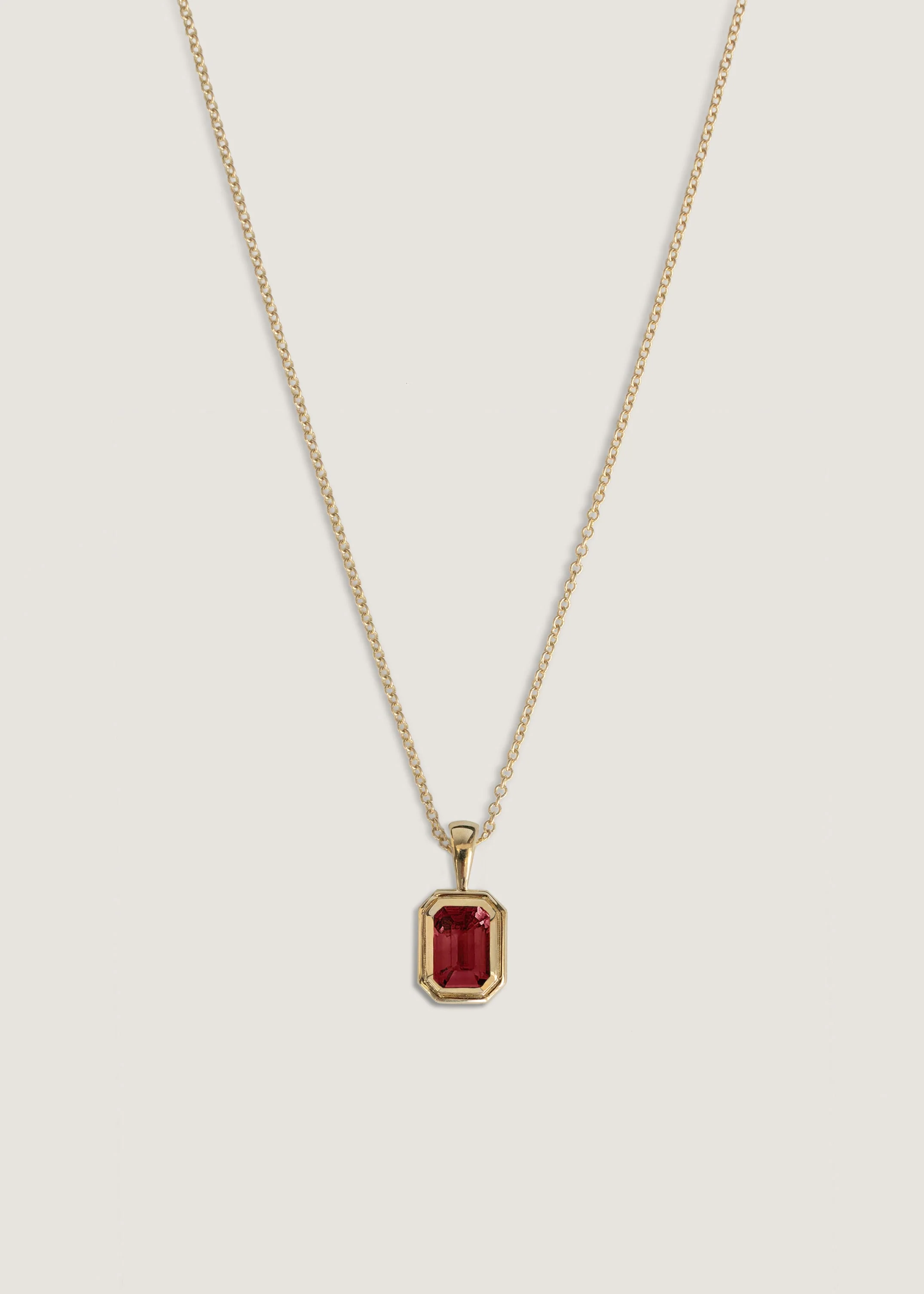 Kinn - Brooklyn Emerald Cut Pendant Ruby - Image 3