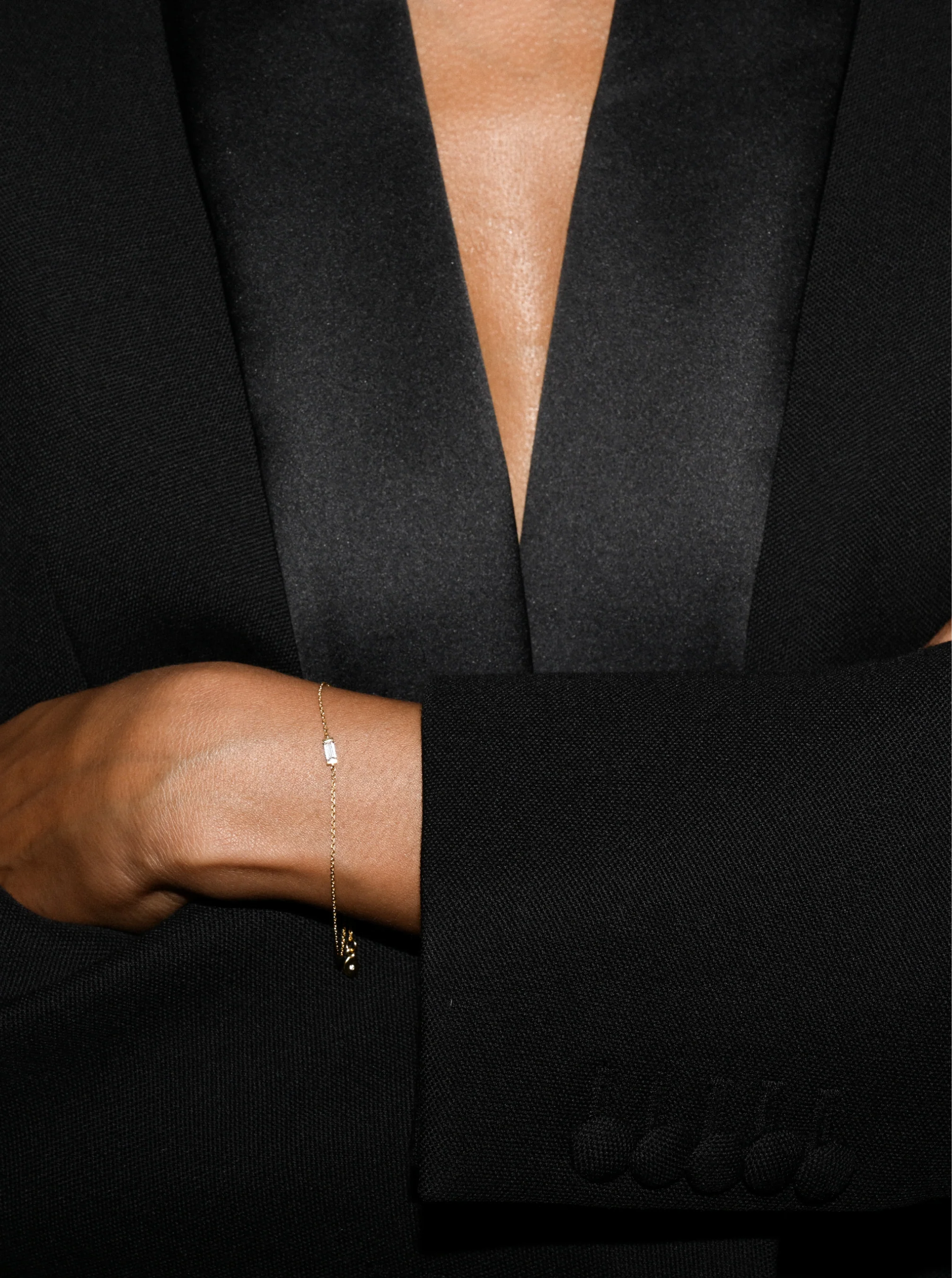 Dorsey - BAGUETTE CHAIN BRACELET IN LAB DIAMOND - Image 3