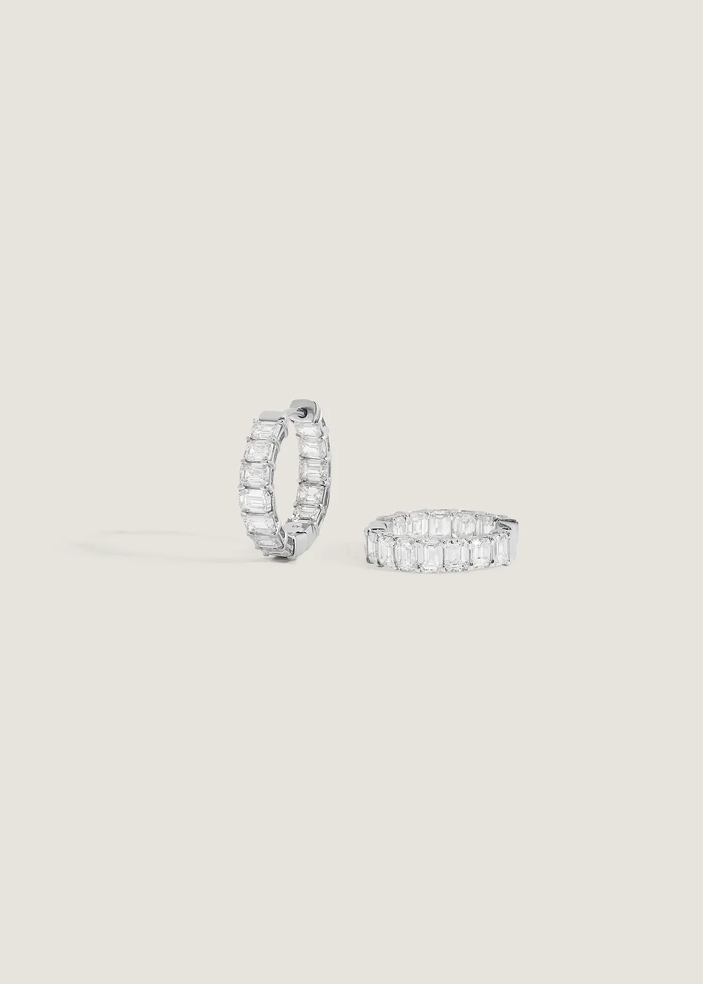 Kinn - Brynn 2.5ctw Emerald Diamond Hoops - Image 4