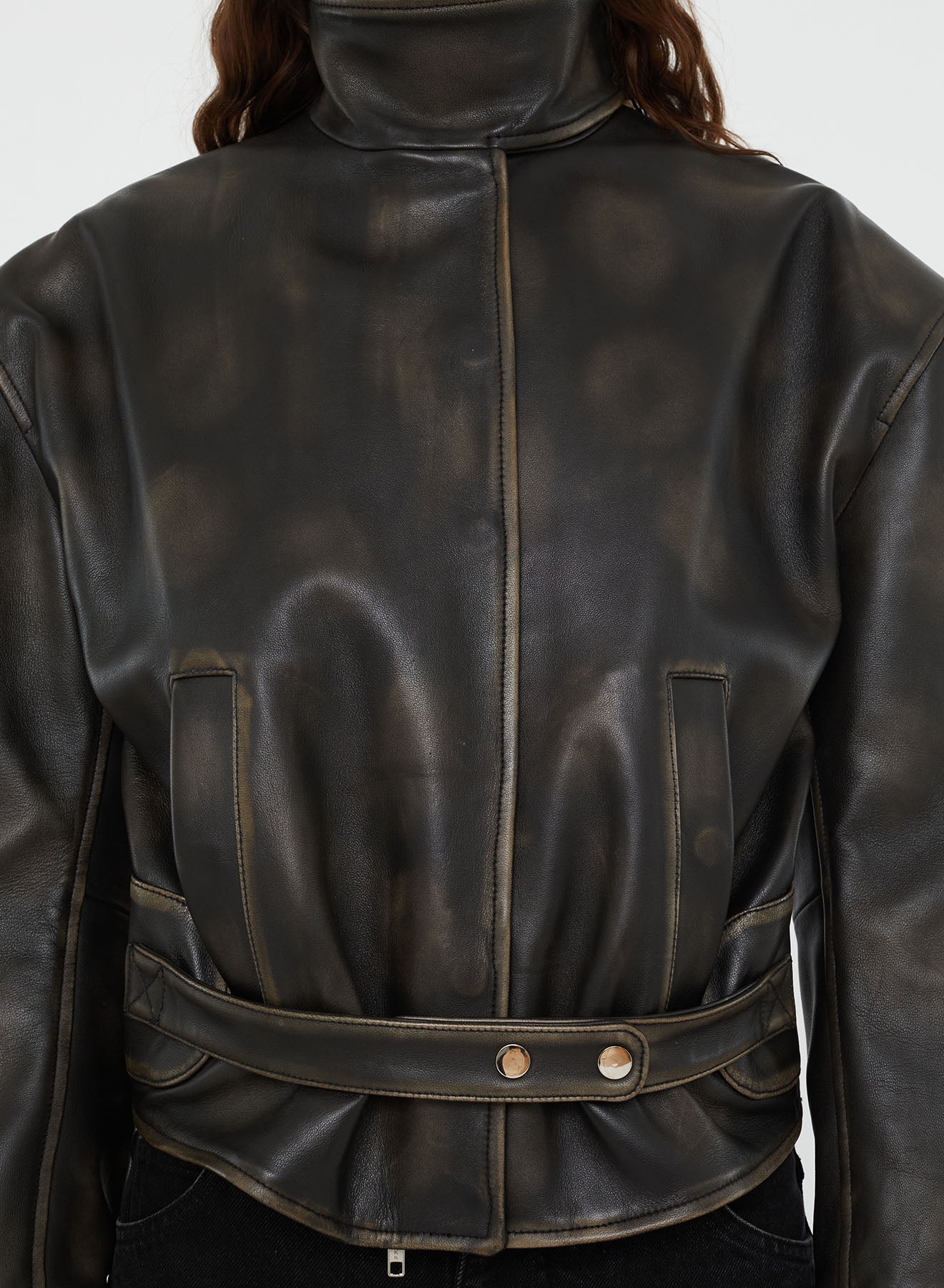 Christopher Esber - Burnished Eddie Leather Jacket - Image 3