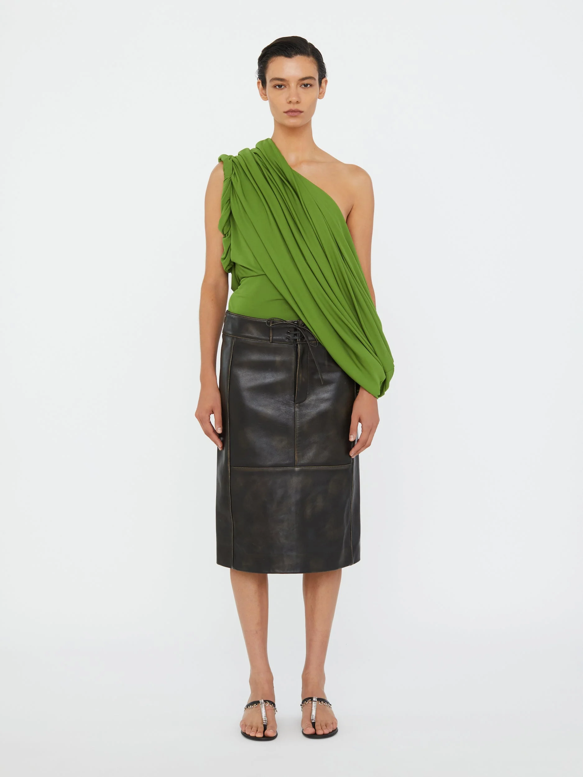 Christopher Esber - Burnished Eddie Leather Skirt
