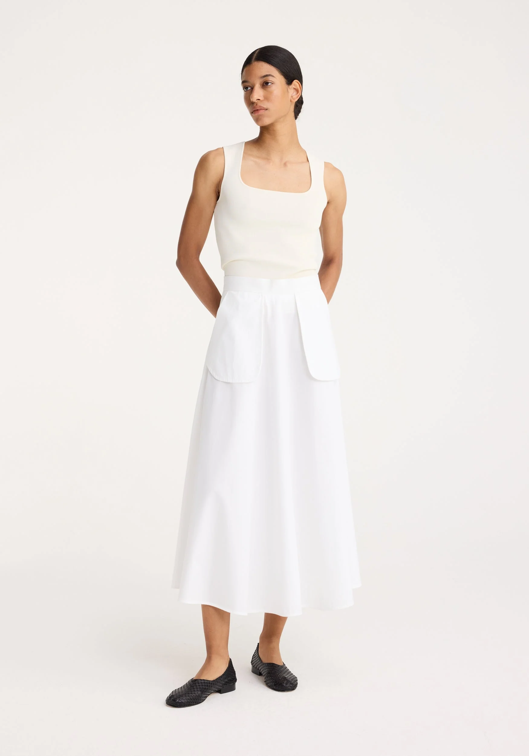 ROHE - Bustier shaped knitted top | off white - Image 7