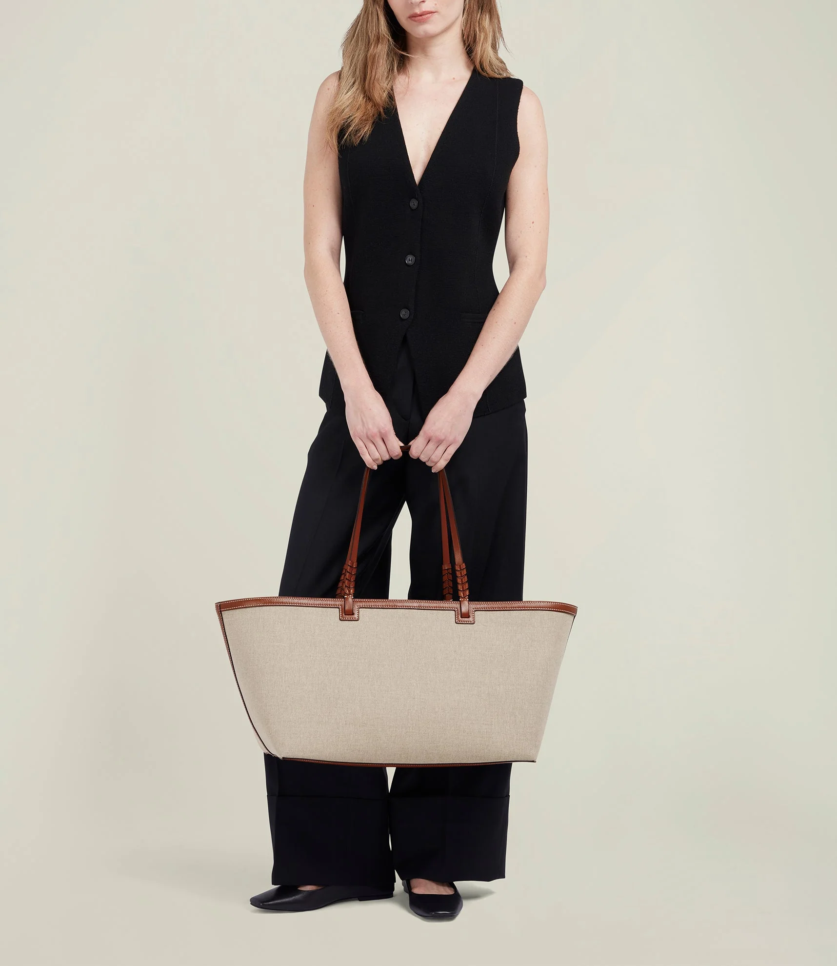 Metier - Cala 42 Natural Linen with Cognac - Image 5