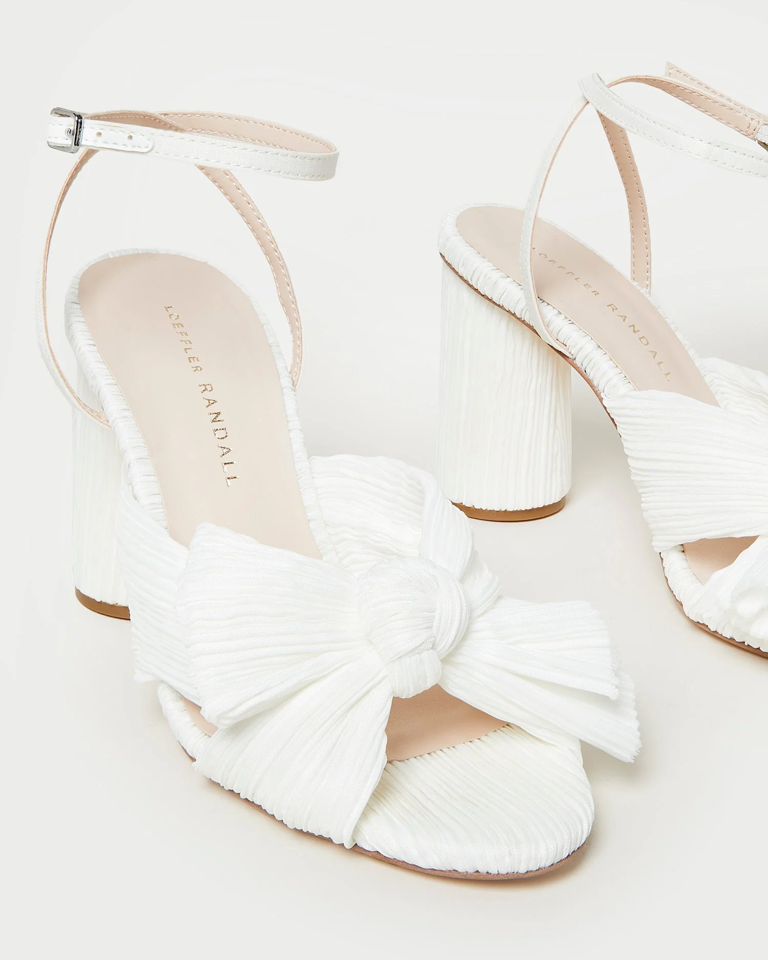 Loeffler Randall - Camellia White Pleated Bow Heel - Image 3