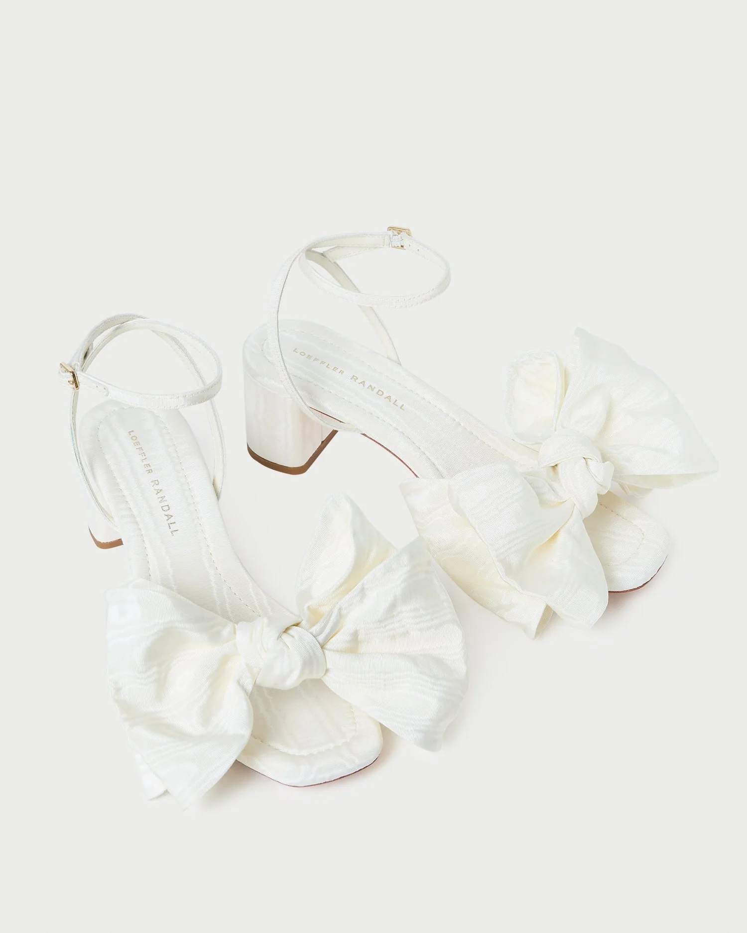 Loeffler Randall - Carmen Cream Moiré Bow Sandal - Image 3