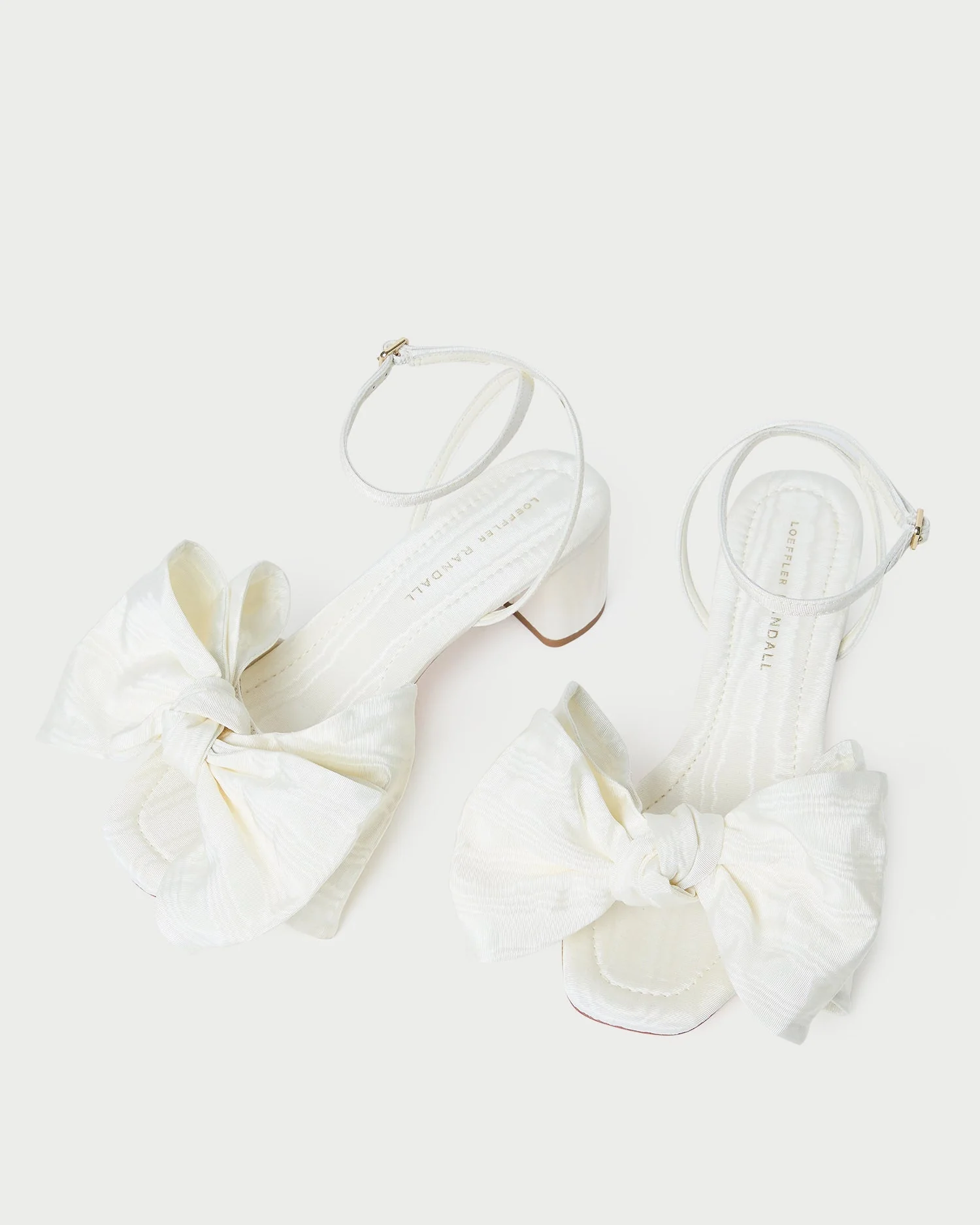 Loeffler Randall - Carmen Cream Moiré Bow Sandal - Image 4